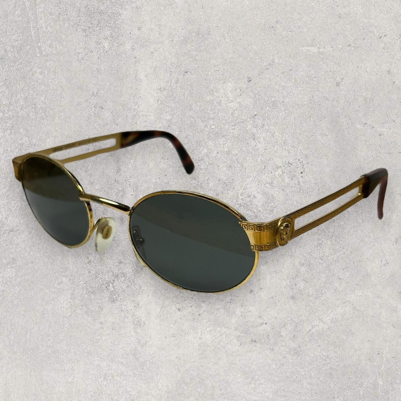 image of Gianni Versace 1996 Vintage Gold Sunglasses, Men's