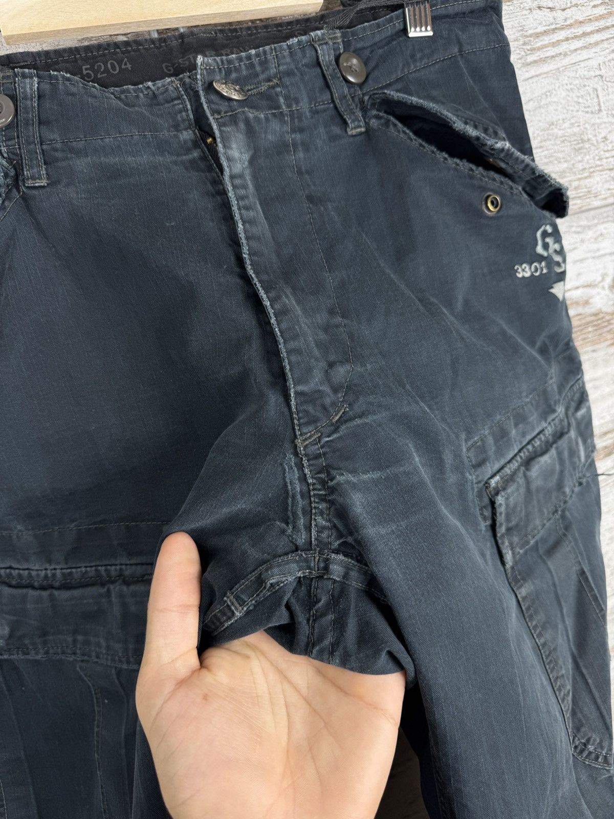 G-Star × Vintage Mens Vintage Distressed G Star Raw cargo pants jeans denim Size US 36 / EU 52 - 13 Thumbnail