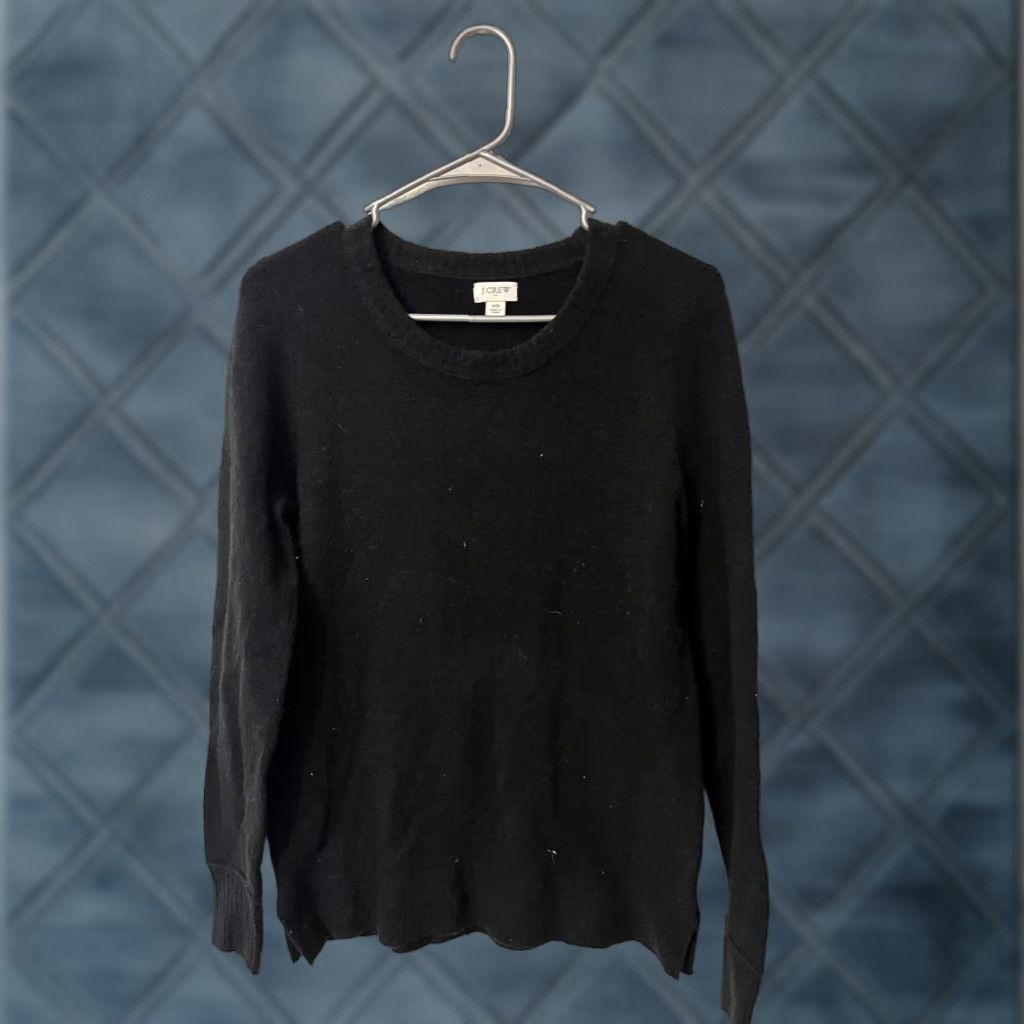 J.Crew VINTAGE J.CREW AC625 XS Classic Black Crewneck Sweater in Extra-Soft Yarn Size XS / US 0-2 / IT 36-38 - 1 Thumbnail