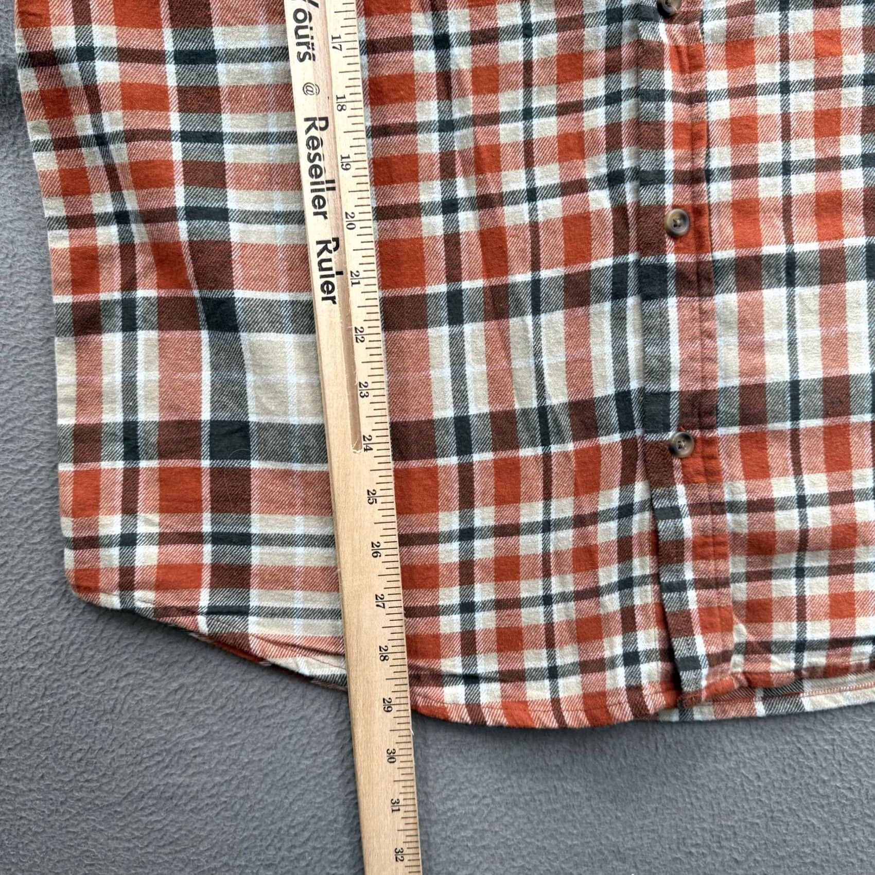 Eddie Bauer Eddie Bauer Shirt Mens XL Orange Clay Plaid Flannel Long Sleeve Button Up Size US XL / EU 56 / 4 - 7 Thumbnail
