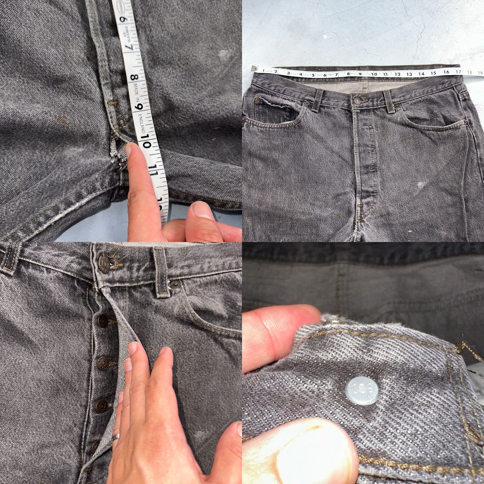 Levi's VINTAGE Levi's 501 Jeans Men 36x32 Straight Leg 80s USA Gray Light Wash Denim Classic Size US 36 / EU 52 - 8 Thumbnail