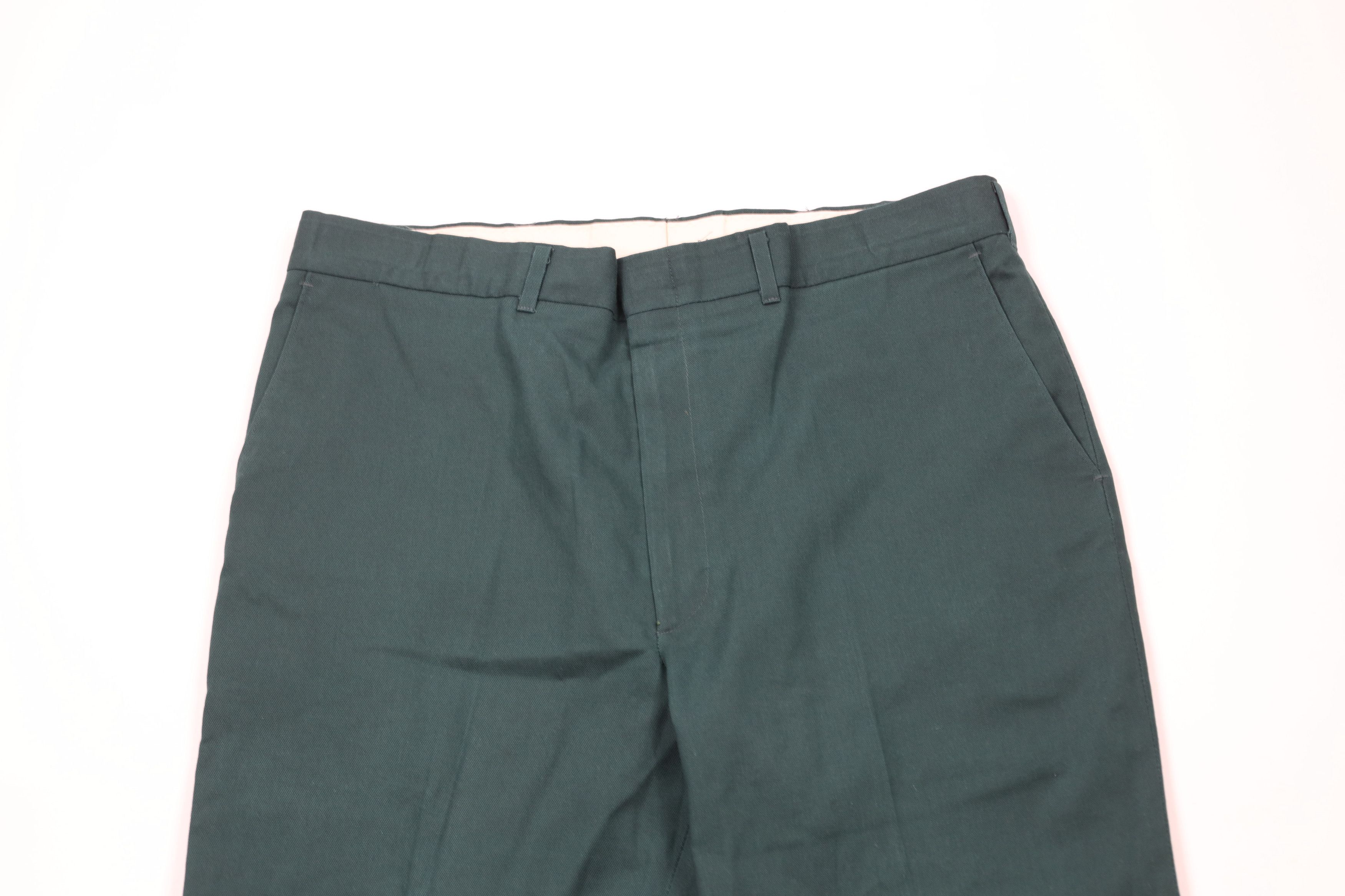 Vintage Vintage 90s Streetwear Knit Wide Leg Chino Pants Green USA Size US 36 / EU 52 - 2 Thumbnail