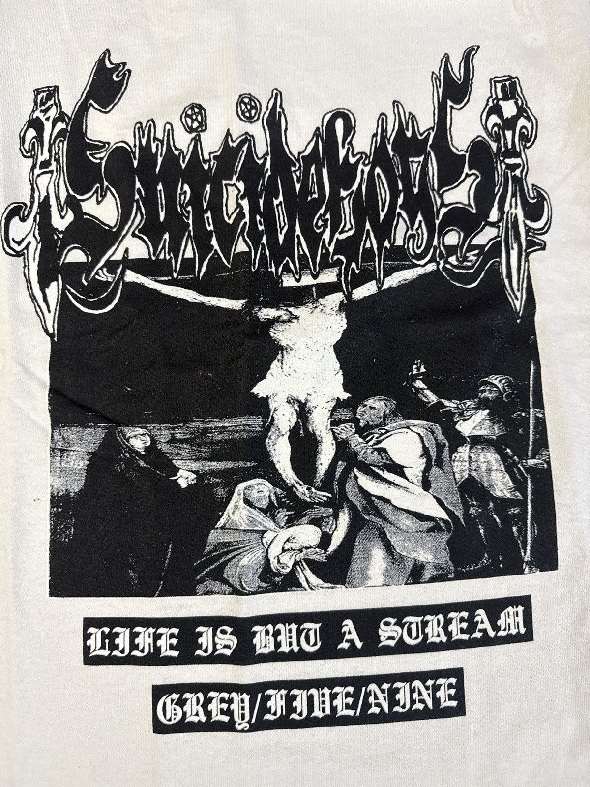 G59 Records $uicideboy$ / G59 “Life Is But a Stream” Tee — White - Small Size US S / EU 44-46 / 1 - 5 Thumbnail