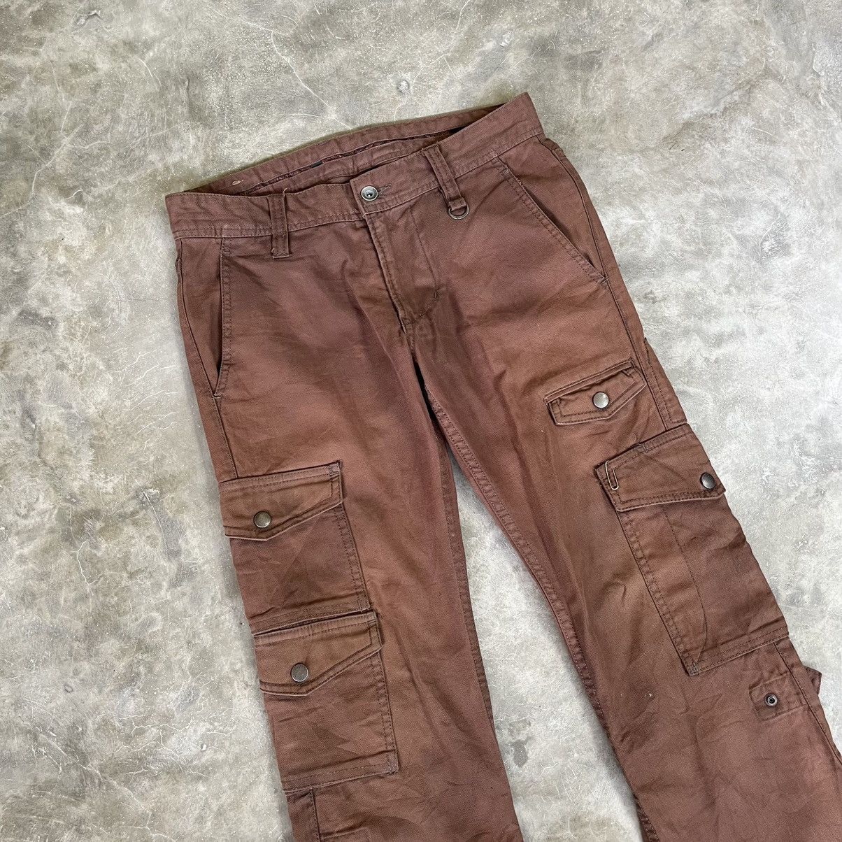 Nicole Club 2000s Nicole Club for Men Cargo Flared Pants Size US 29 - 3 Thumbnail