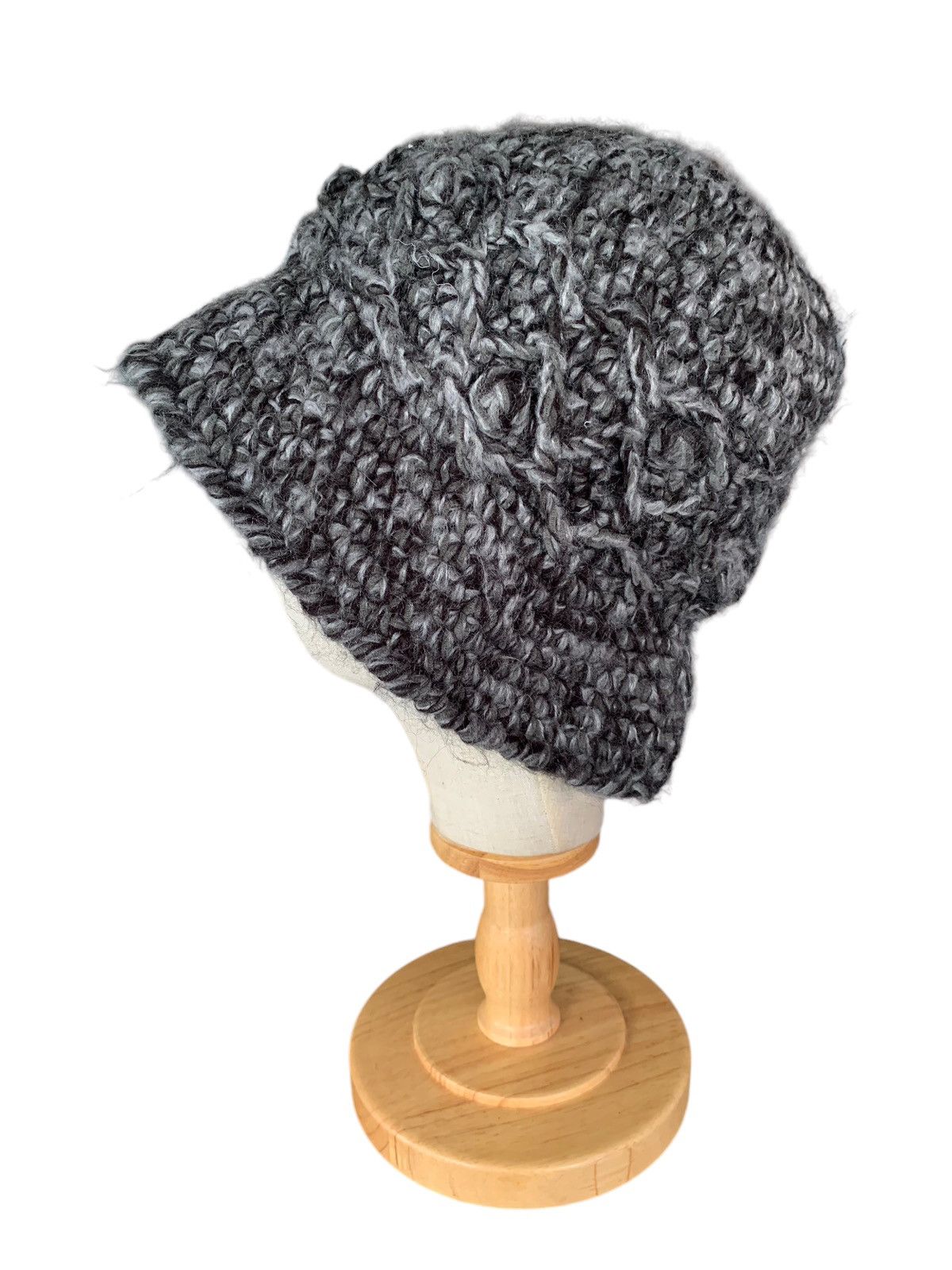 Japanese Brand × Kapital × Vintage Rare Hairy Unknown Distressed Knitted Crochet Bucket Hat Size ONE SIZE - 6 Thumbnail