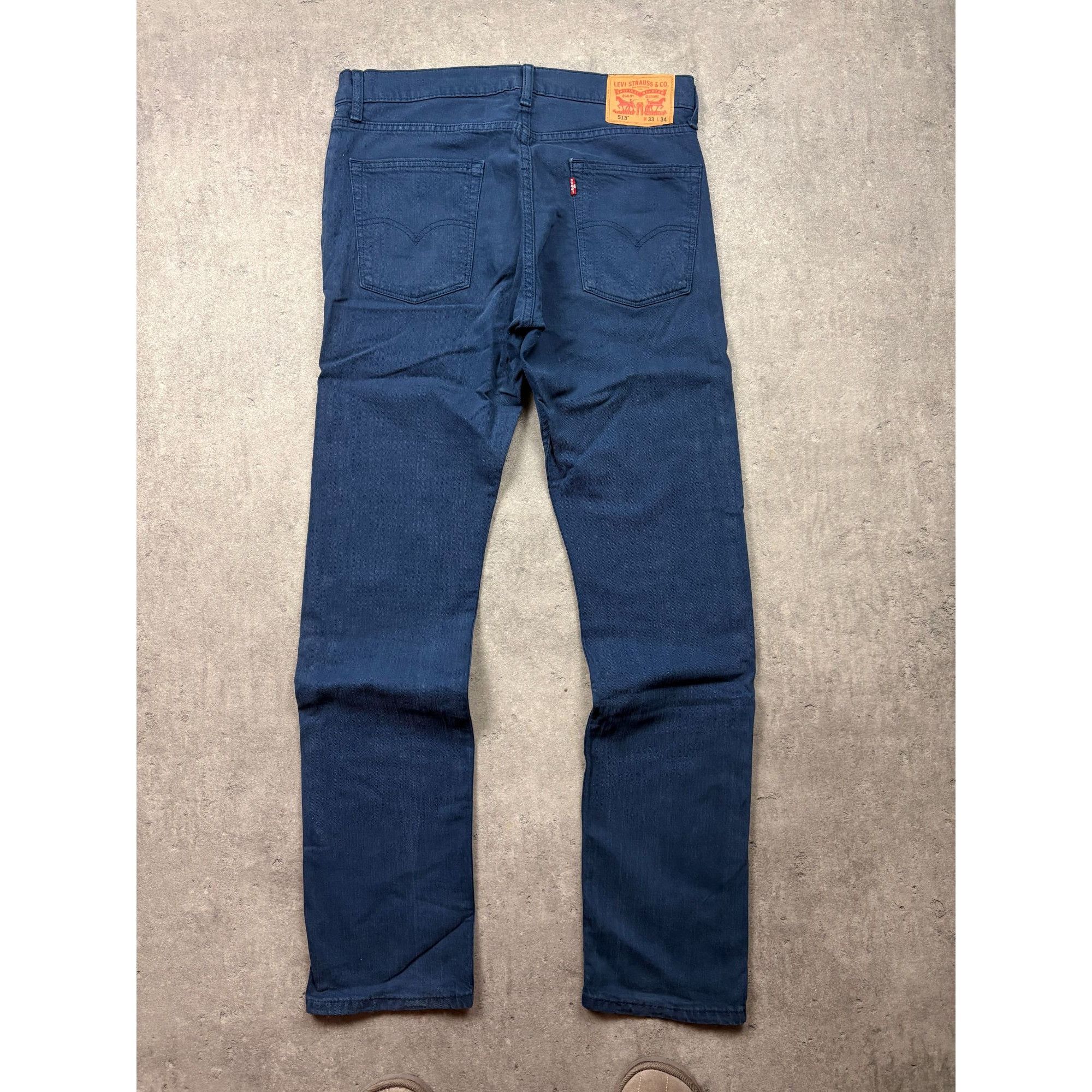Levi's Levi's 513 Slim Straight Jeans - W33 L34 - Deep Petrol Blue Size US 33 - 1 Thumbnail