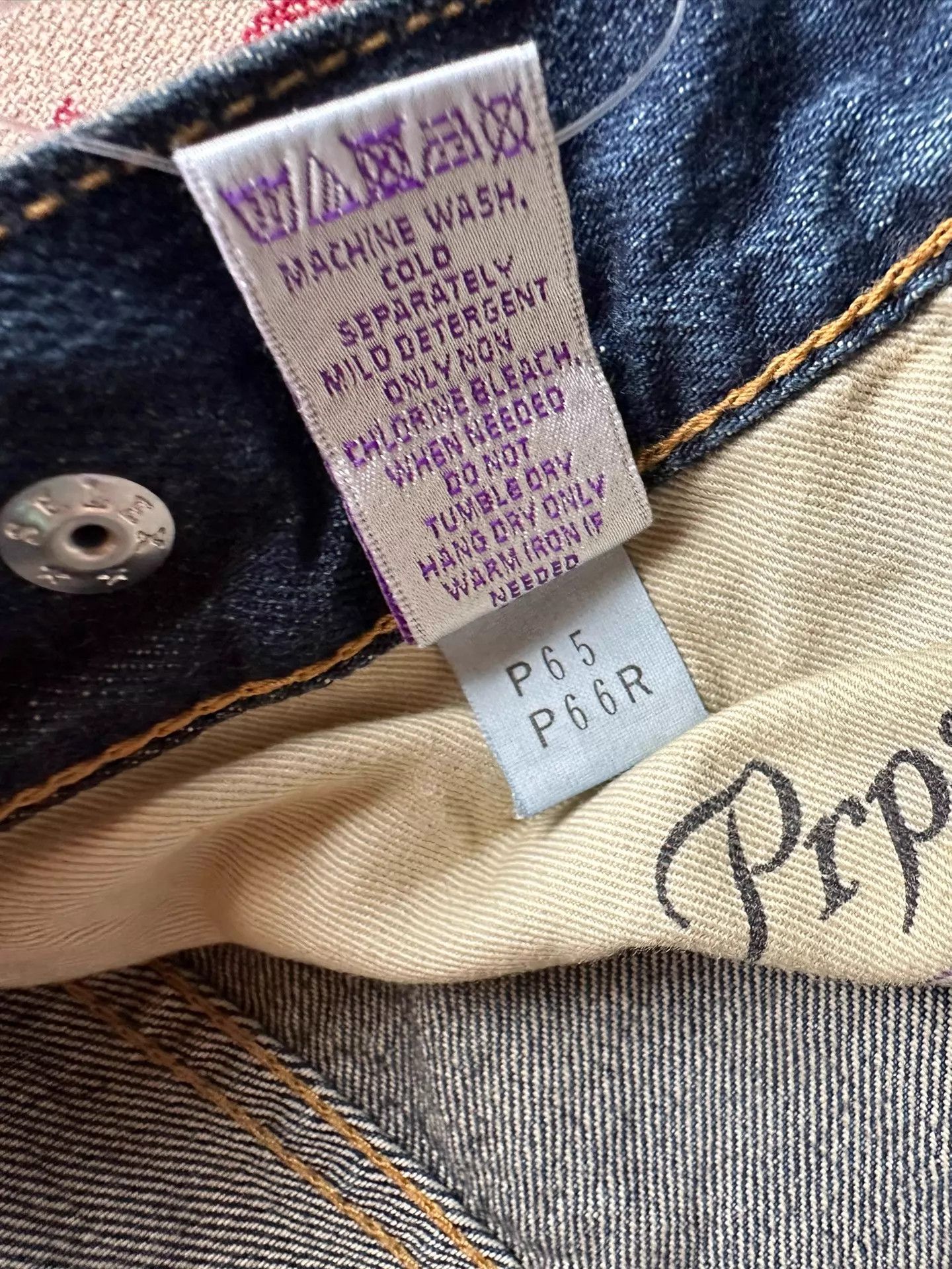 Prps Prps Purple P65P66R Hi-Wash Destroyed Whisker Jeans 32 Japan Size US 32 / EU 48 - 8 Thumbnail