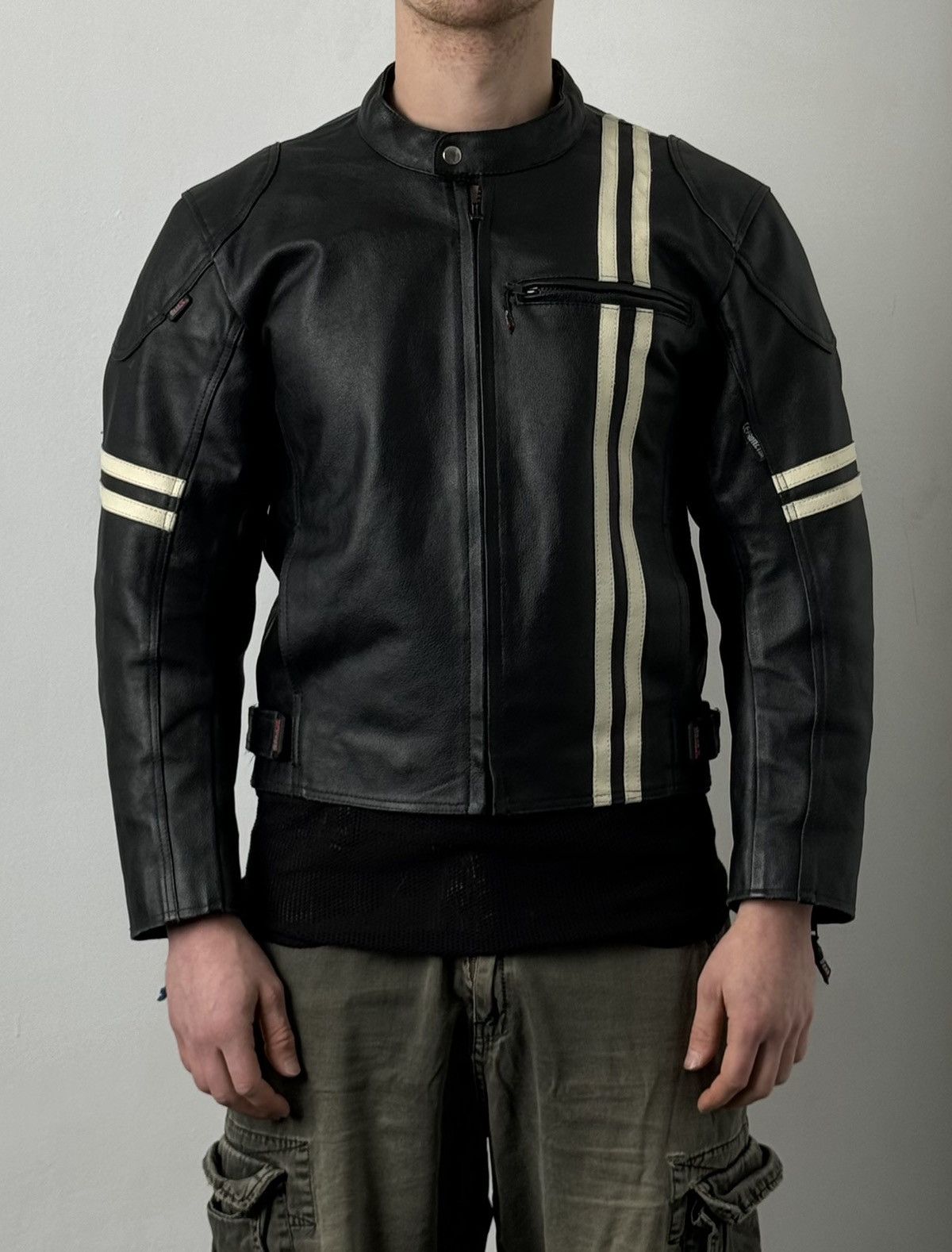 image of 20471120 x Avant Garde Vintage Japanese Racing Moto Biker Jacket in Black, Men's (Size Small)