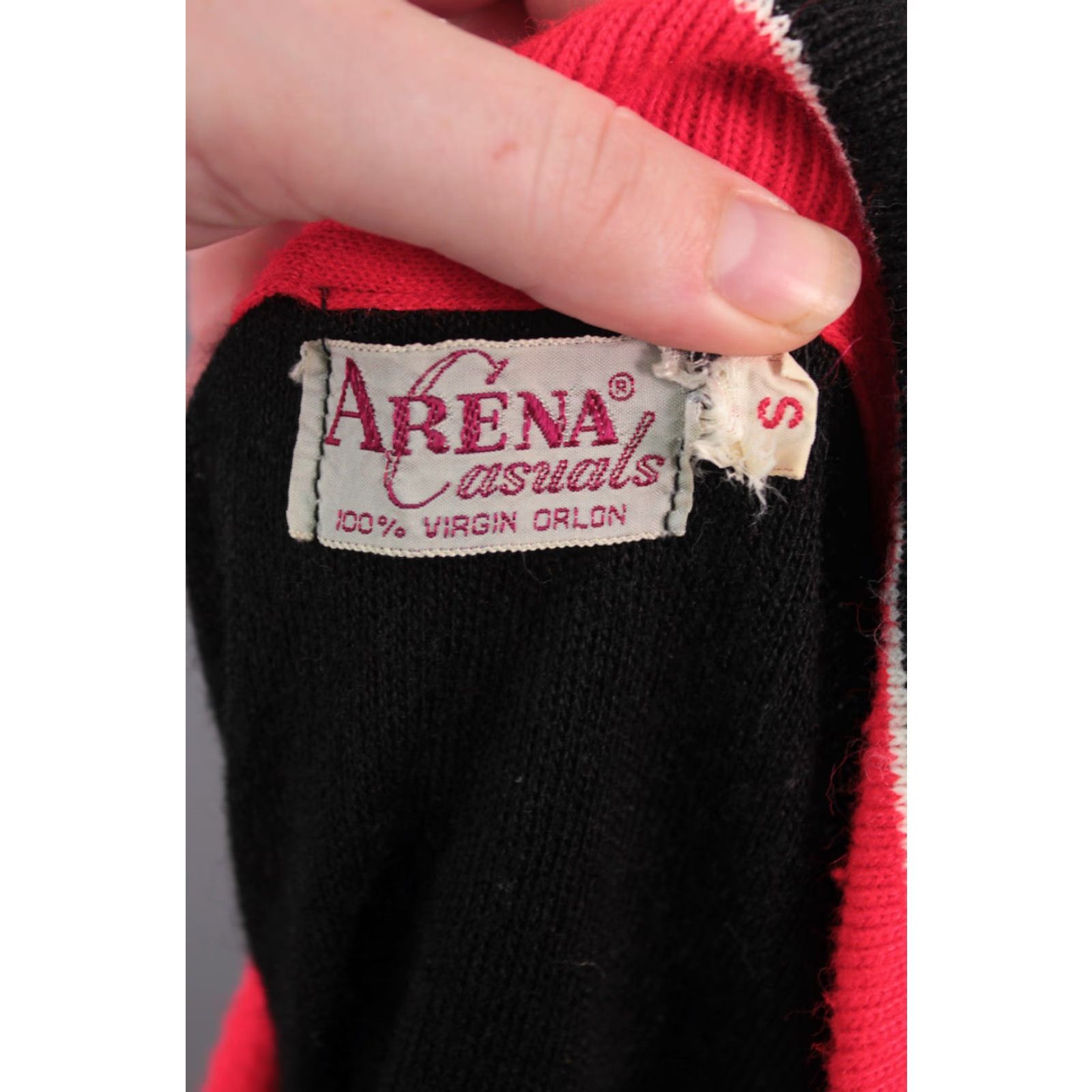 Vintage VINTAGE Arena Casuals 1960s Black Wool? Orlon Collared Sweater Shirt Small Mens Size US S / EU 44-46 / 1 - 6 Thumbnail
