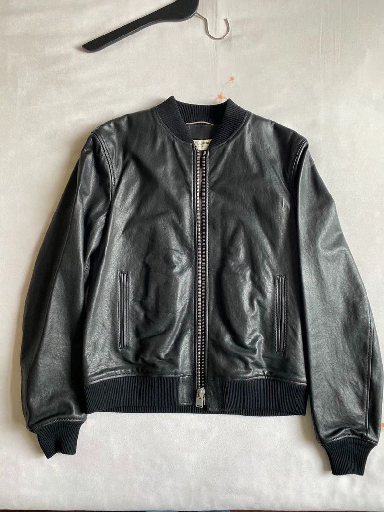 Saint Laurent Paris black leather bomber jacket by Saint Laurent-2507 Size US L / EU 52-54 / 3 - 8 Thumbnail