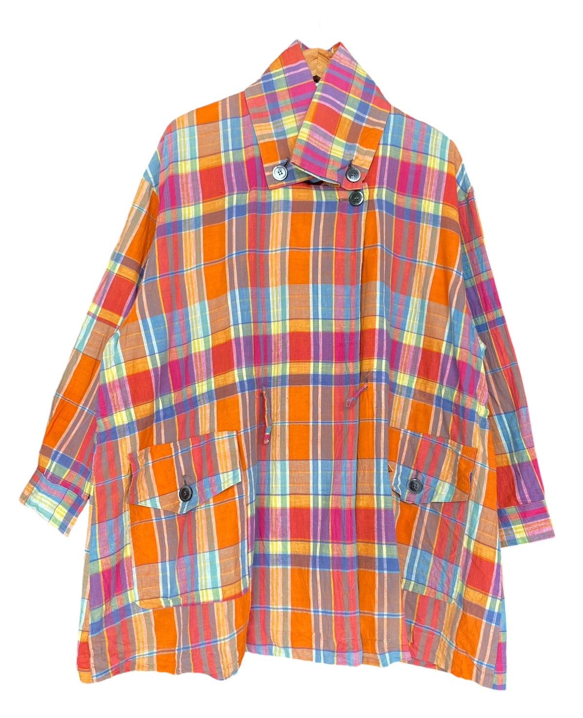 Japanese Brand Rare FIFTH STREET indies Madras Cardigan Size US XXL / EU 58 / 5 - 1 Thumbnail
