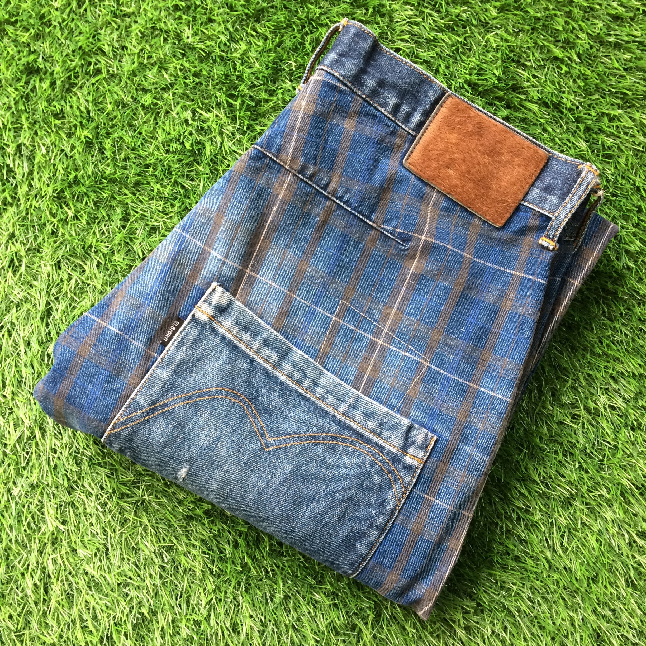 Japanese Brand × Jean Japanese Two Tone Tartan Denim Jeans D-714 Size US 31 - 9 Thumbnail