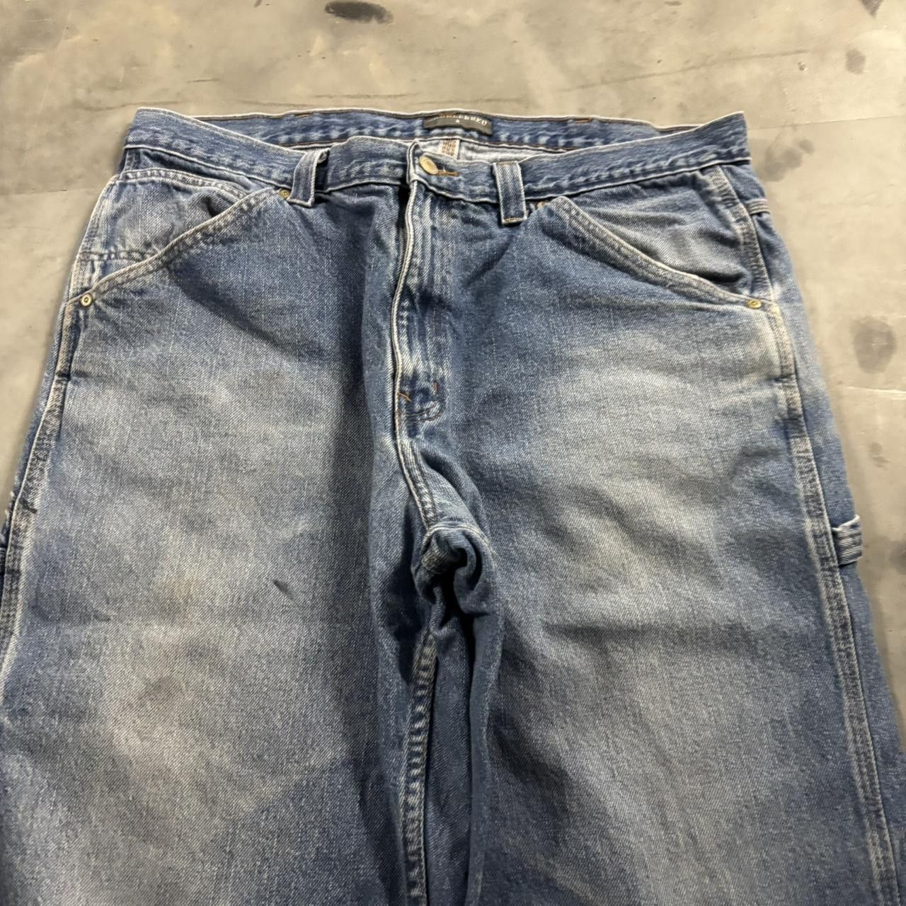 Vintage Crazy Vintage Y2K/2000s Baggy Faded Light Wash Carpenter Denim Jeans! 38x30 Size US 38 / EU 54 - 5 Thumbnail