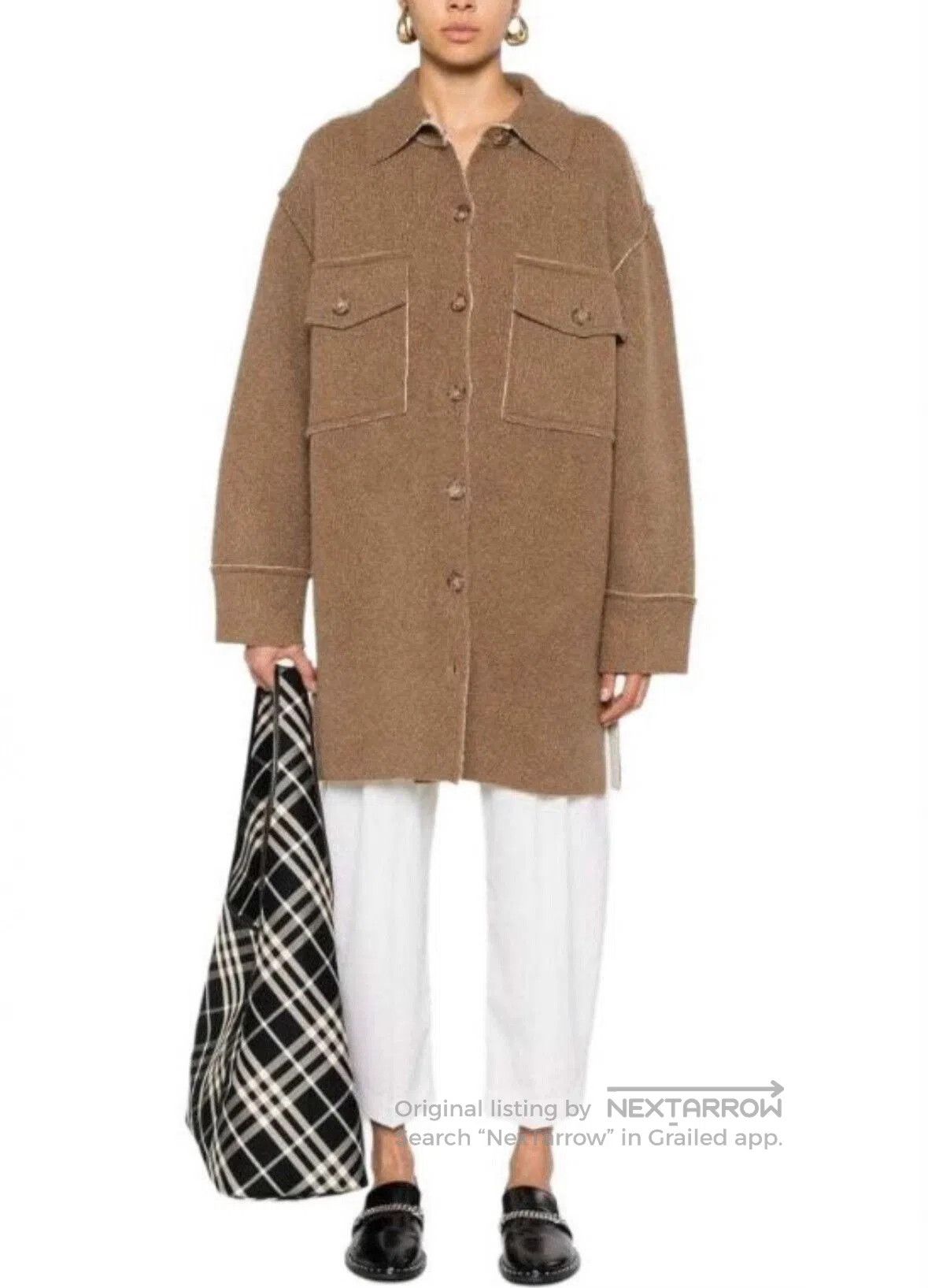 Stella McCartney Stella McCartney Brown Long Sleeve Coat. Size XS / US 0-2 / IT 36-38 - 2 Thumbnail