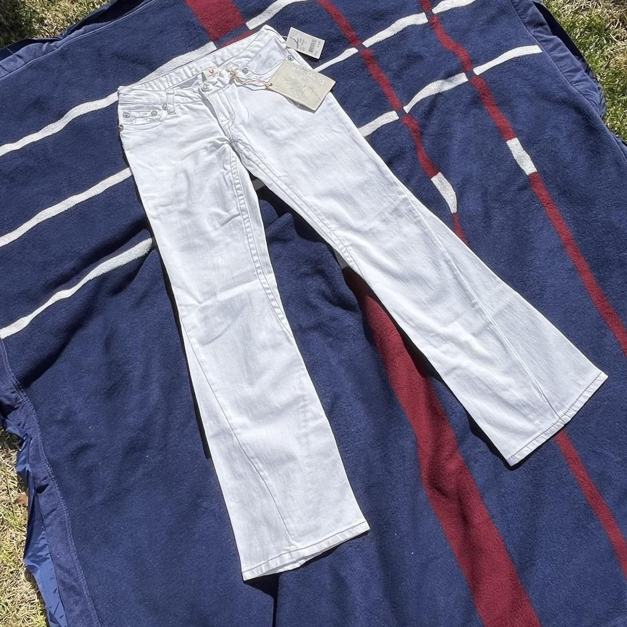 True Religion Vintage True Religion Brand Jeans White flare leg low jeans Size 27" / US 4 / IT 40 - 1 Thumbnail