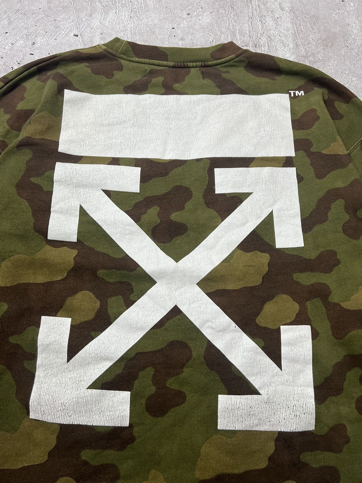 Off-White Off White Camo Sweatshirt Oversized Crewneck Size US M / EU 48-50 / 2 - 8 Thumbnail