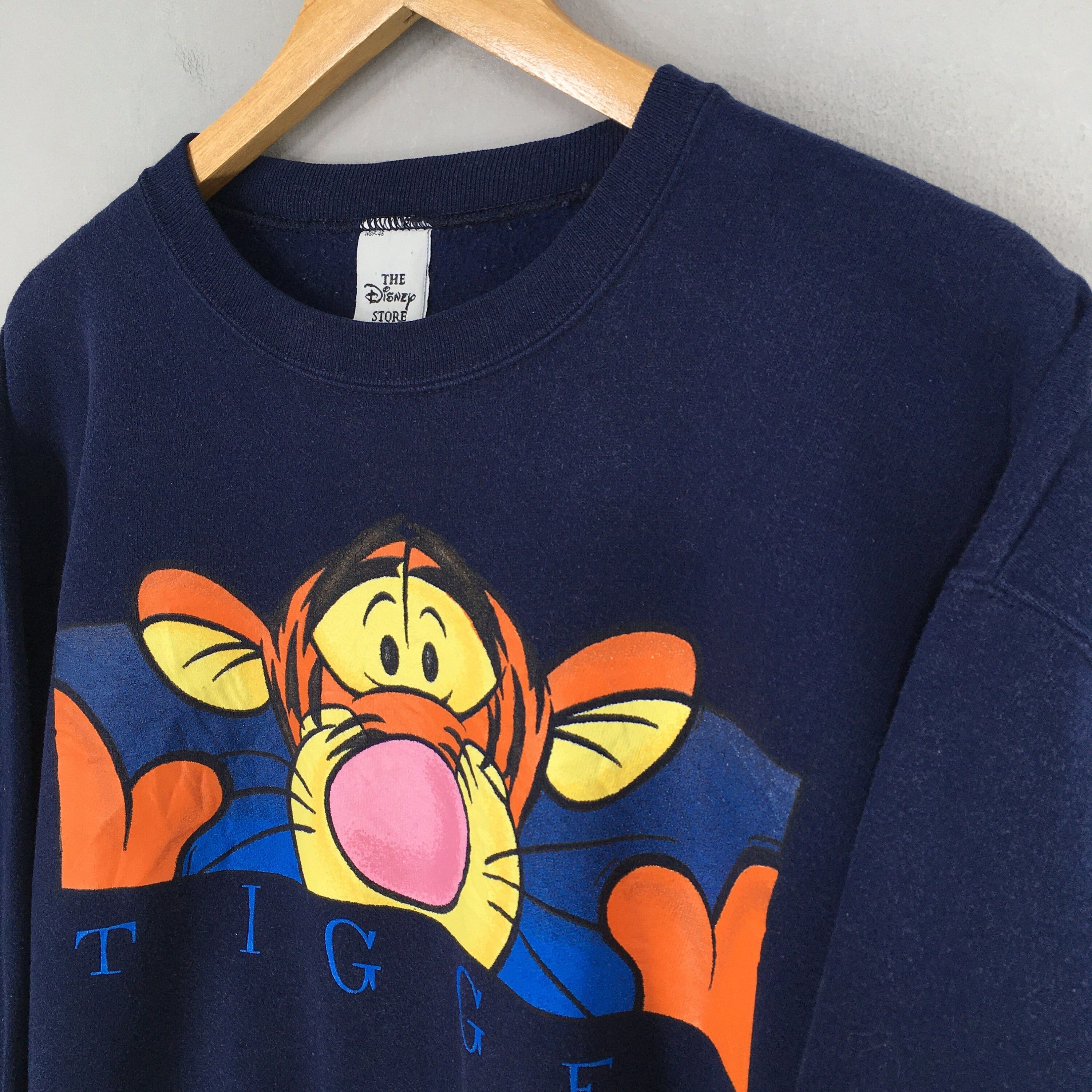 Disney × Vintage Vintage 90s Tigger Disney Blue Sweatshirt Medium Size US M / EU 48-50 / 2 - 3 Thumbnail