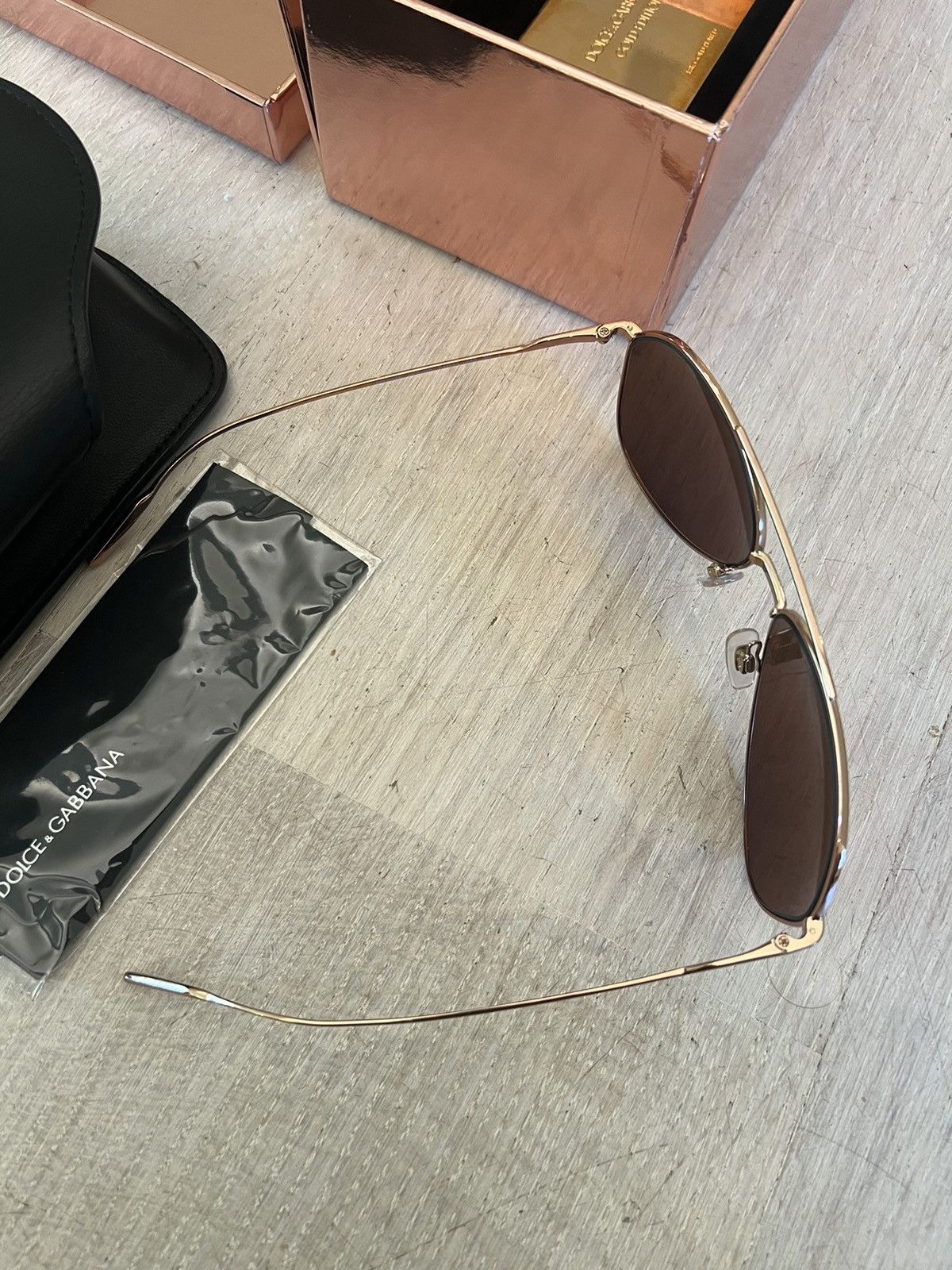 Dolce & Gabbana Dolce&Gabbana Sunglasses 18K plated rose gold Size ONE SIZE - 2 Thumbnail