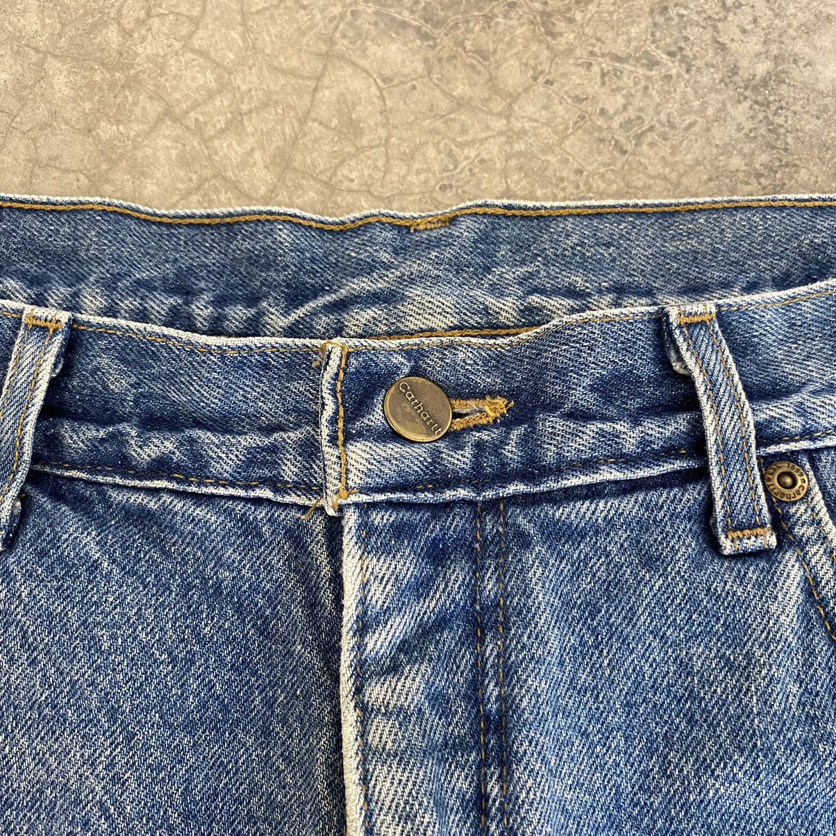 Carhartt VTG Carhartt Blanket Lined Relaxed Fit Faded Blue Jeans Size US 36 / EU 52 - 11 Thumbnail