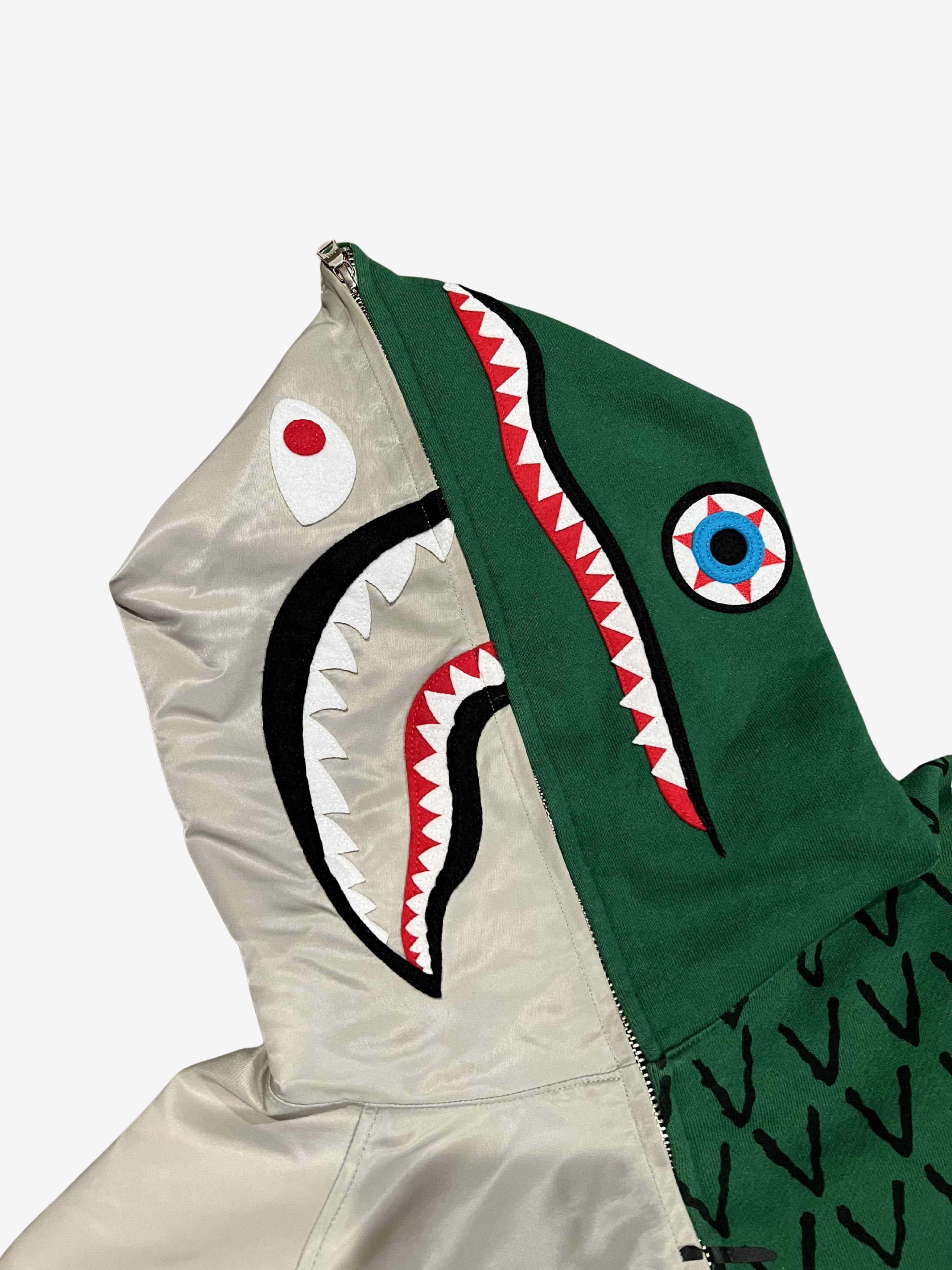 Ambush Design × Bape A Bathing Ape x Ambush Gray Jacket Full Zip Up Shark Hoodie Size US M / EU 48-50 / 2 - 3 Thumbnail