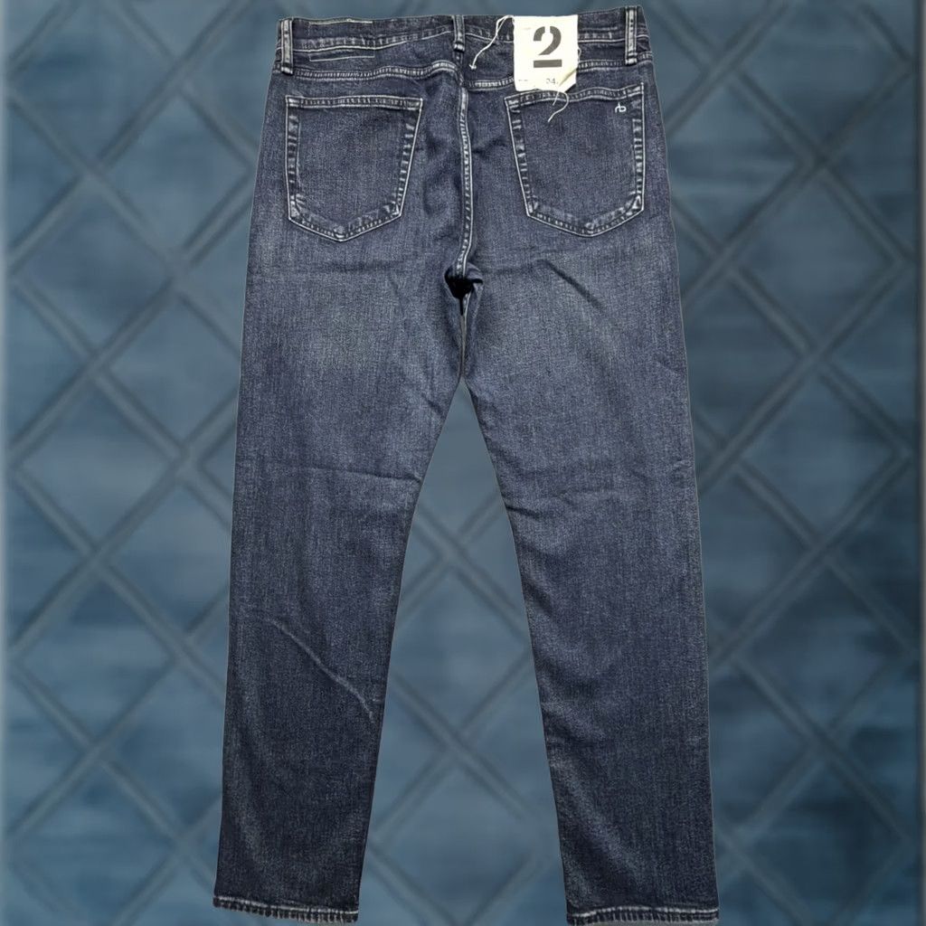 Rag & Bone Men's Stretch Denim Fit 2 Slim Jeans Campbell Size 34x32 Blue, Men's