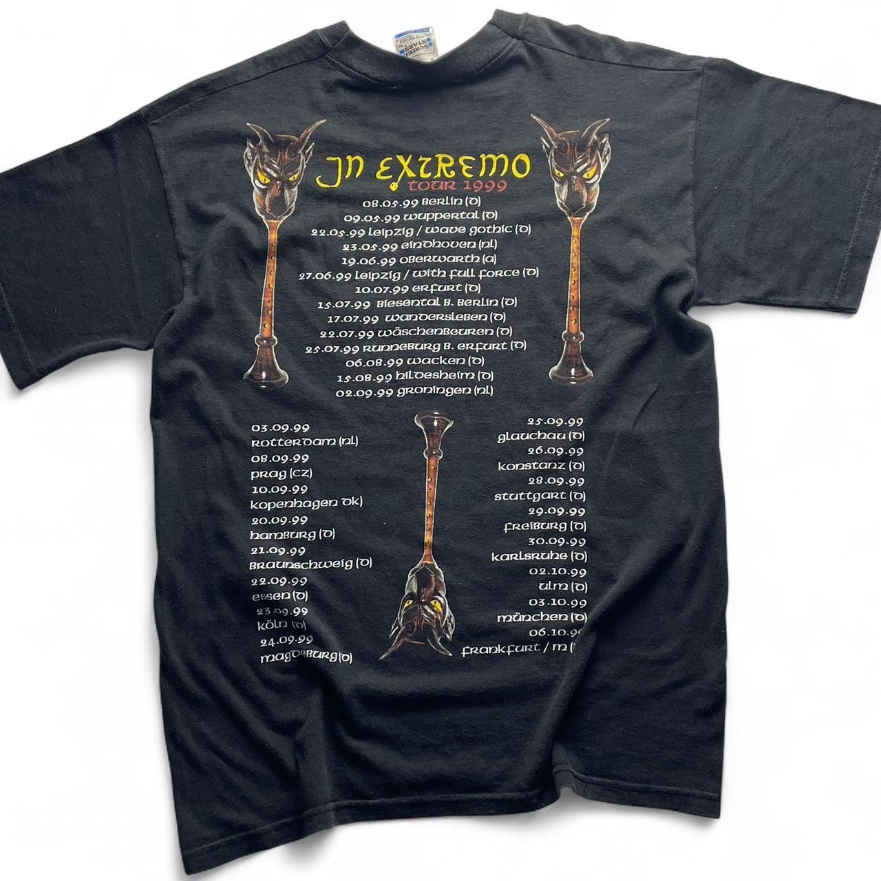 Band Tees 🌹💫1990S IN EXTREMO TOUR T SHIRT VINTAGE MERCH METAL ROCK Size US M / EU 48-50 / 2 - 2 Thumbnail