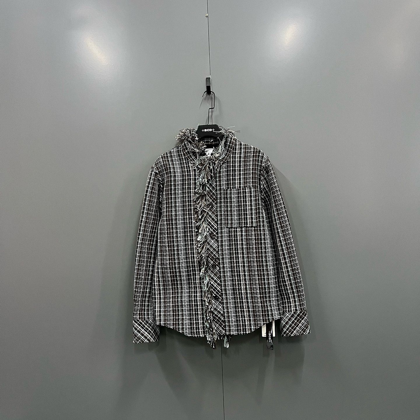 Bottega Veneta Bottega Veneta Fringe Check Light Jacket US M Size US M / EU 48-50 / 2 - 1 Thumbnail