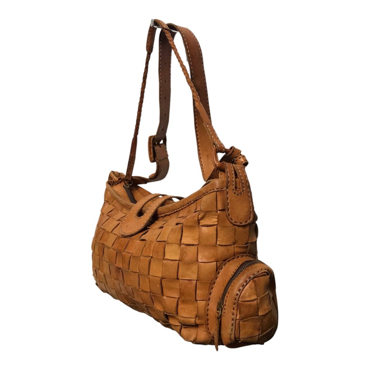 Leather × Vintage Japanese Robita Folita Brown Leathers Bag Size ONE SIZE - 6 Thumbnail