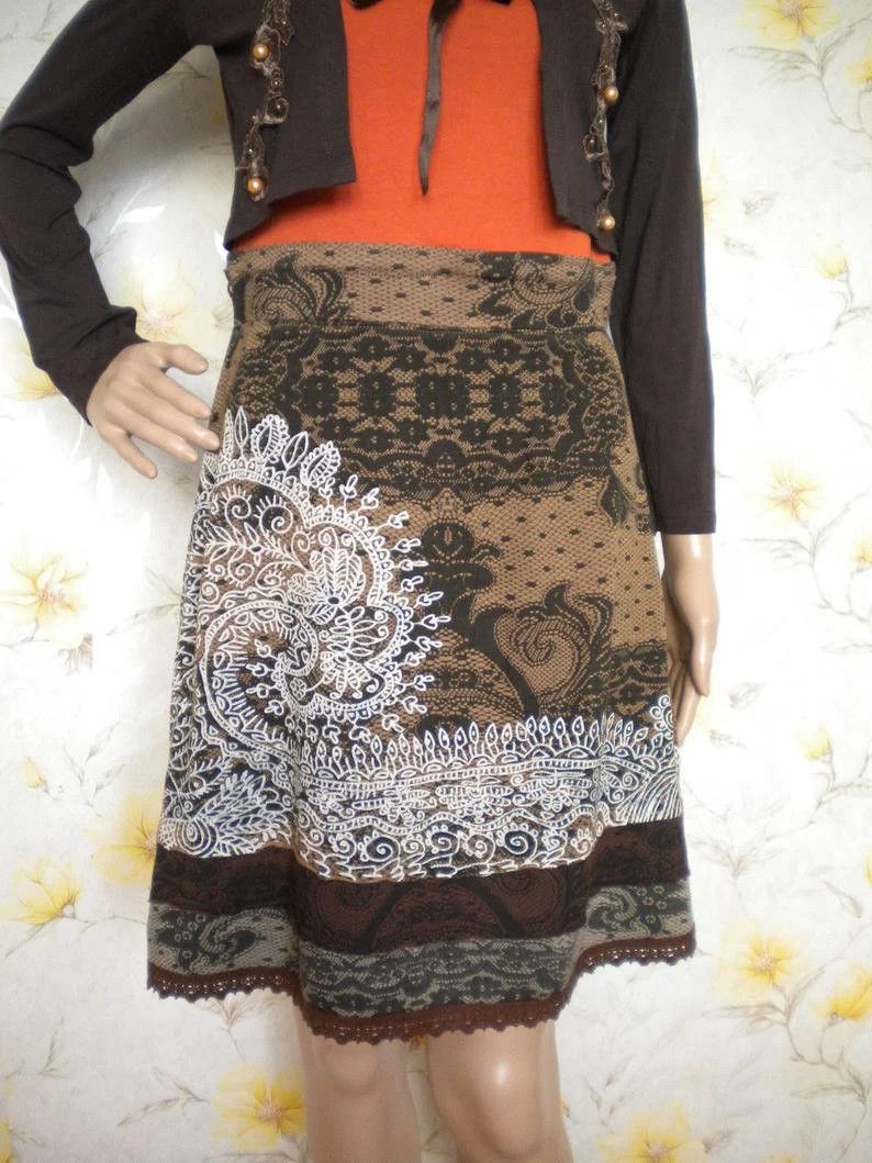 Desigual Vintage cottage chic tee shirt dress, reconstructed dress Size M / US 6-8 / IT 42-44 - 4 Thumbnail
