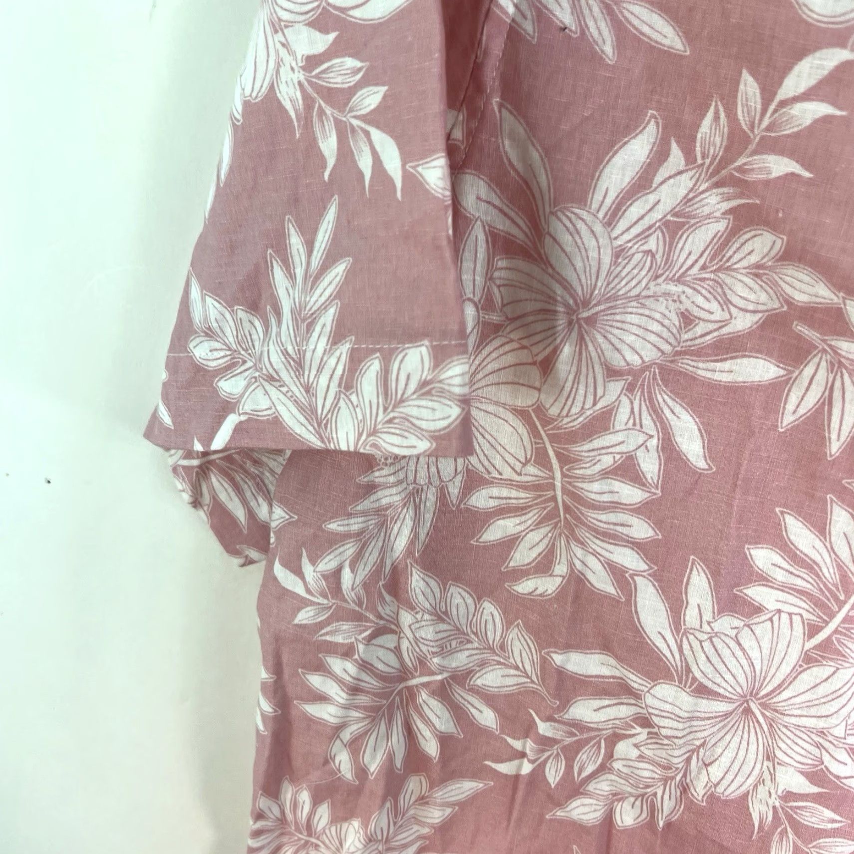 Vintage VINTAGE Hawaiian Shirt Men 4XL Short Sleeve Floral Linen Blend Pink Summer Casual Size US XXL / EU 58 / 5 - 6 Thumbnail