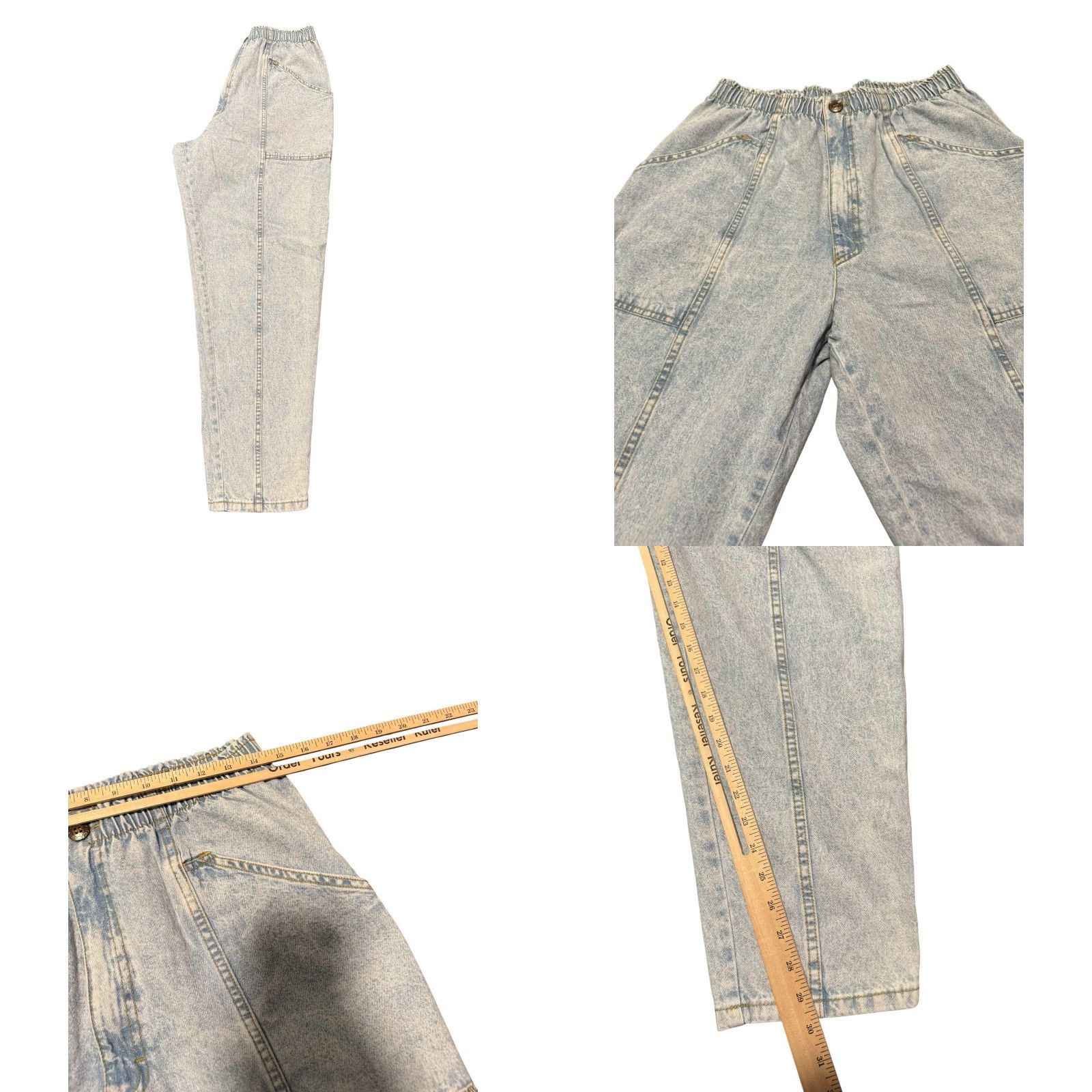 Cherokee VINTAGE Cherokee Jeans 18M Women’s Denim Paper Tag barrel elastic 90s Mom Jeans Size 40" / US 18 - 9 Thumbnail