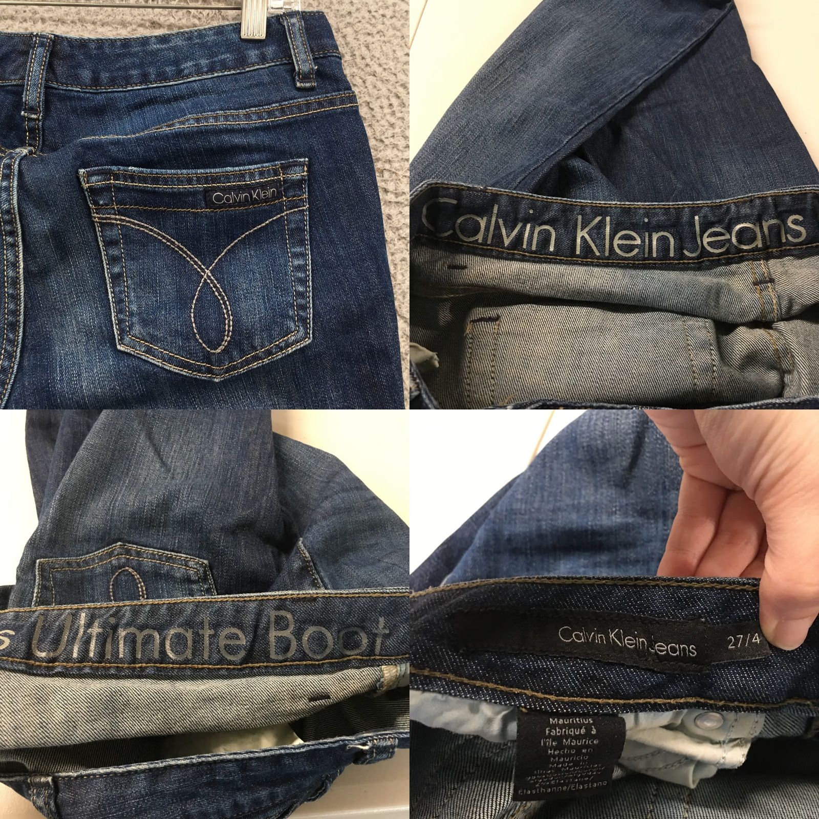 Calvin Klein Calvin Klein Jeans Bootcut Womens 27 Regular Blue Denim Zip Pants 5-Pocket Classic Modern California CK Size 27" / US 4 / IT 40 - 10 Thumbnail