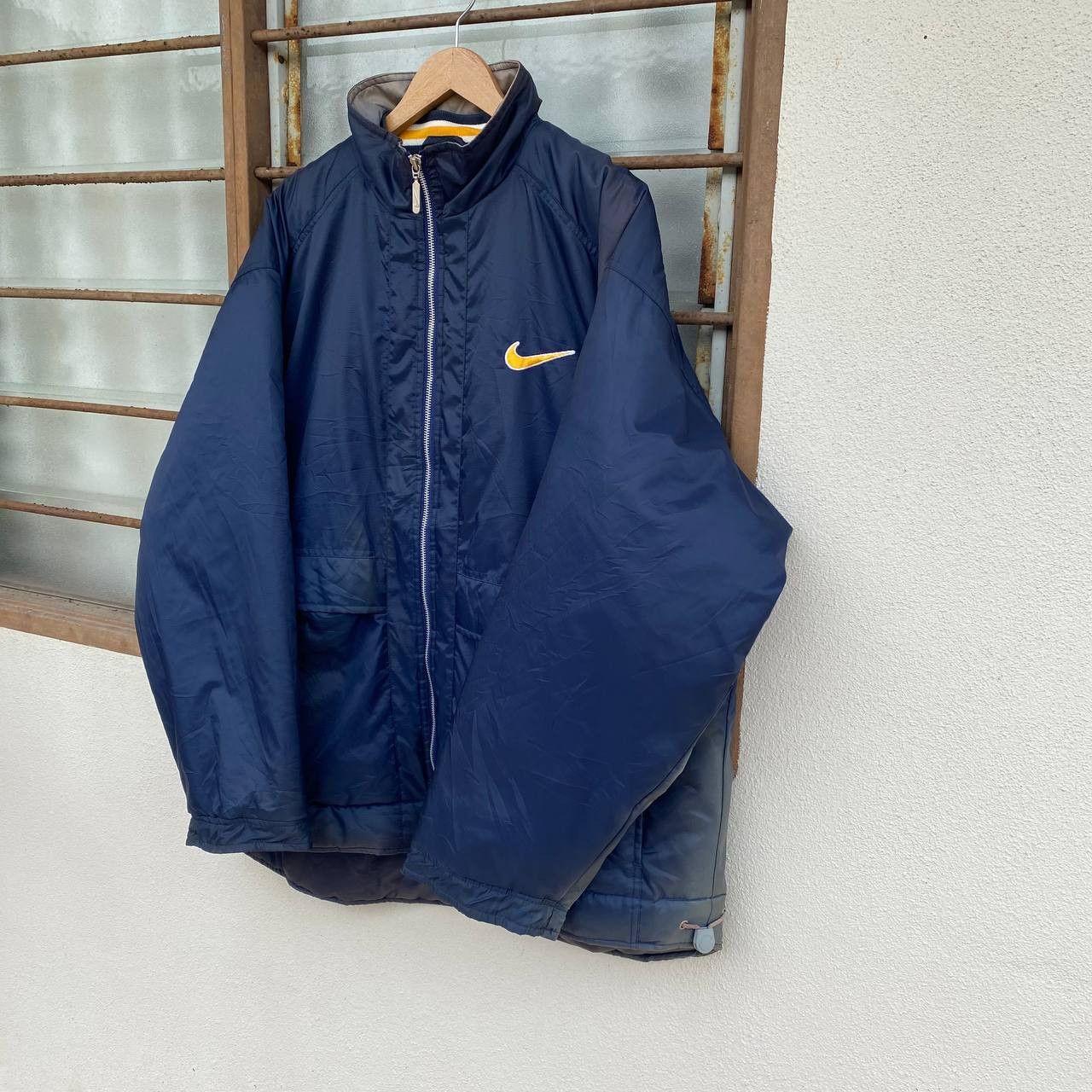 Vintage VINTAGE 90S NIKE COACH INSULATED JACKET FADED BLUE Size US L / EU 52-54 / 3 - 11 Thumbnail