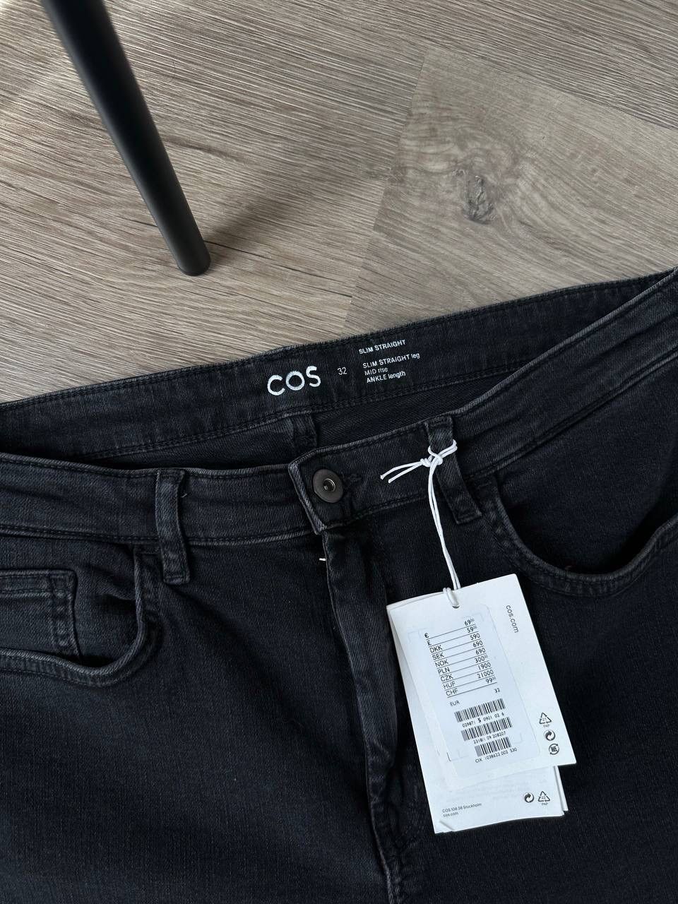 Cos × Vintage Vintage COS Denim Black Straight Slim Pants Size US 32 / EU 48 - 6 Thumbnail