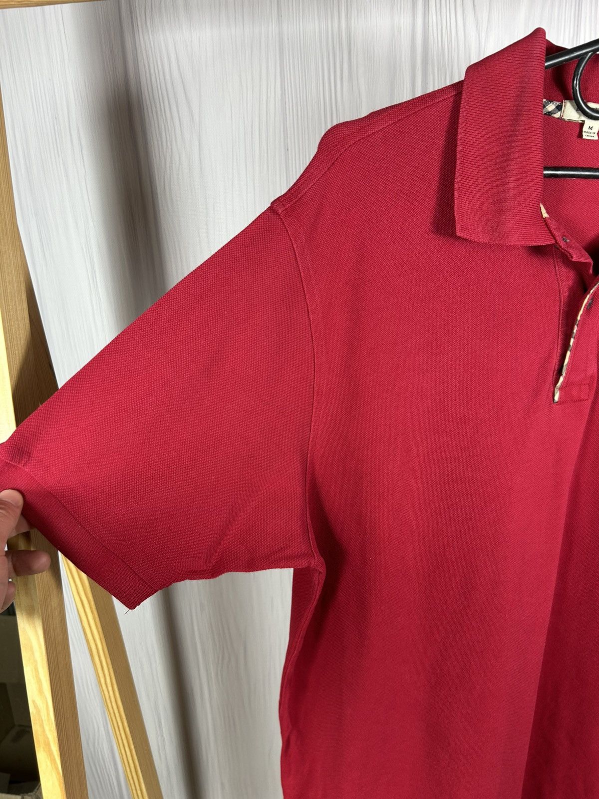 Burberry Burberry London Nova Check Red Polo Shirt Size M Size US M / EU 48-50 / 2 - 6 Thumbnail