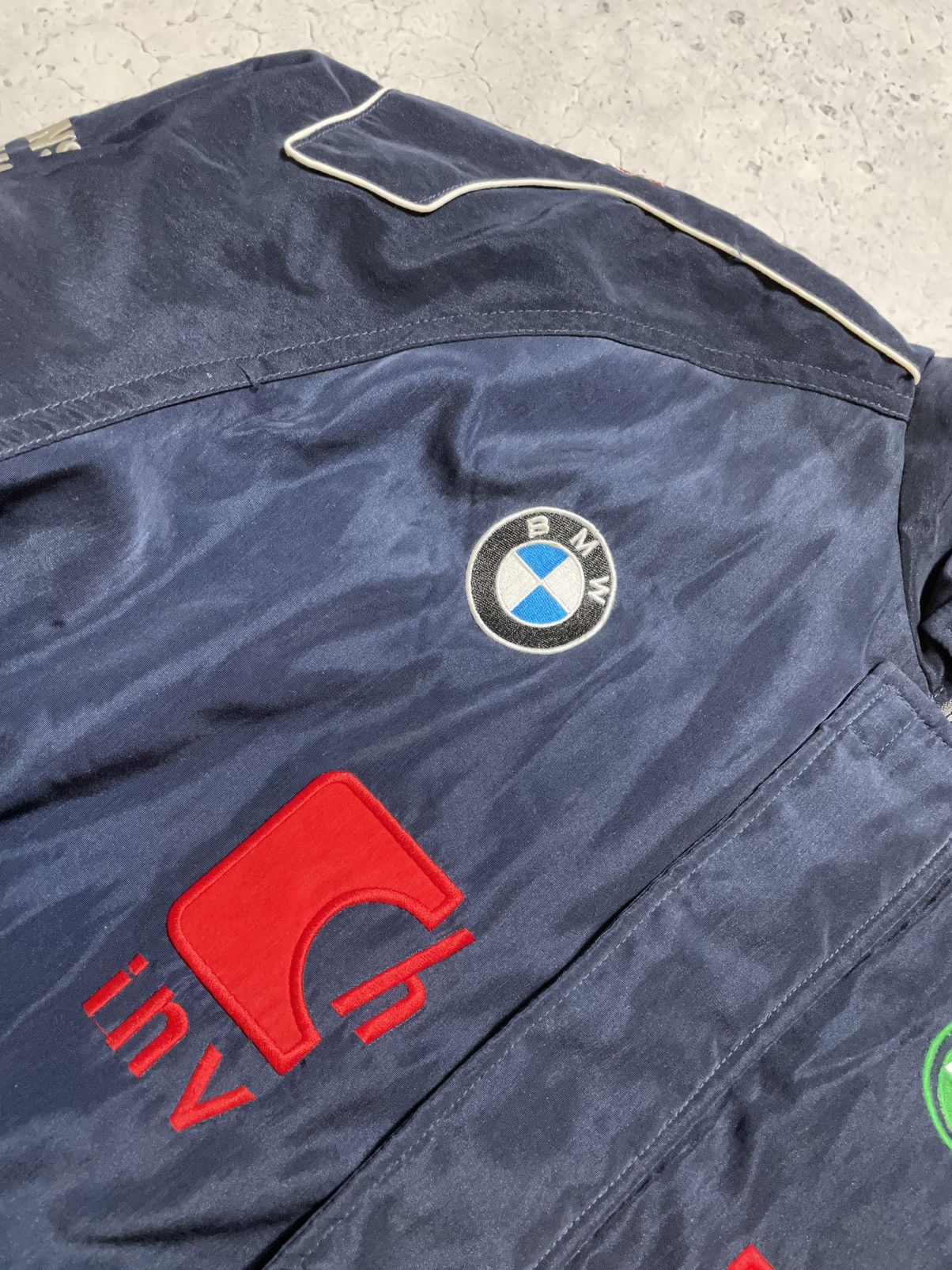BMW Vintage BMW Bomber Racing Jacket Y2K Big Logo HP Y2K F1 Team Size US L / EU 52-54 / 3 - 5 Thumbnail