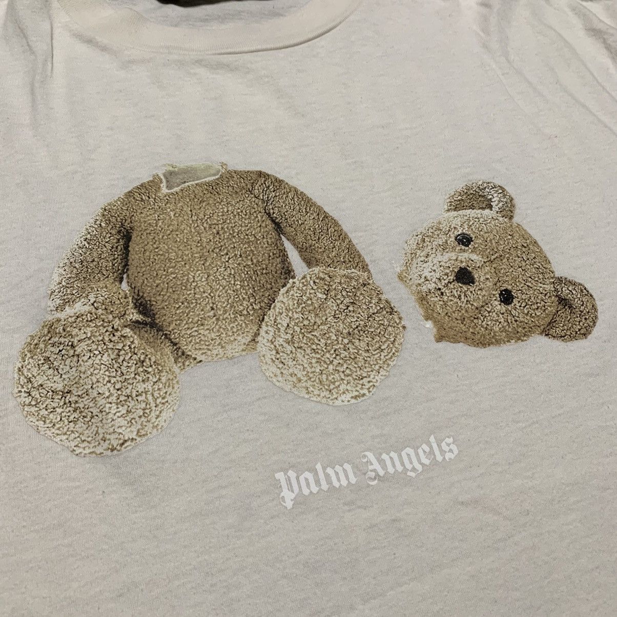 Palm Angels Palm Angels Large Classic Bear Cream White Tee Size US L / EU 52-54 / 3 - 3 Thumbnail