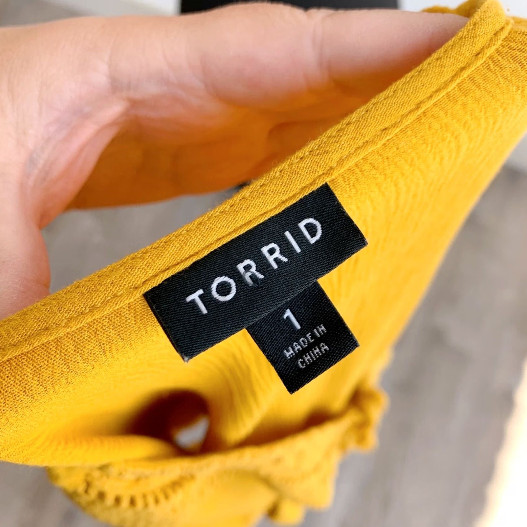 Torrid Torrid Boho V-Neck Mustard Yellow Gold Short Sleeve Blouse Size 1X Womens Shirt Blouse Knit Rayon 100% Buttonless Casual Sleeve Size XL / US 12-14 / IT 48-50 - 5 Thumbnail