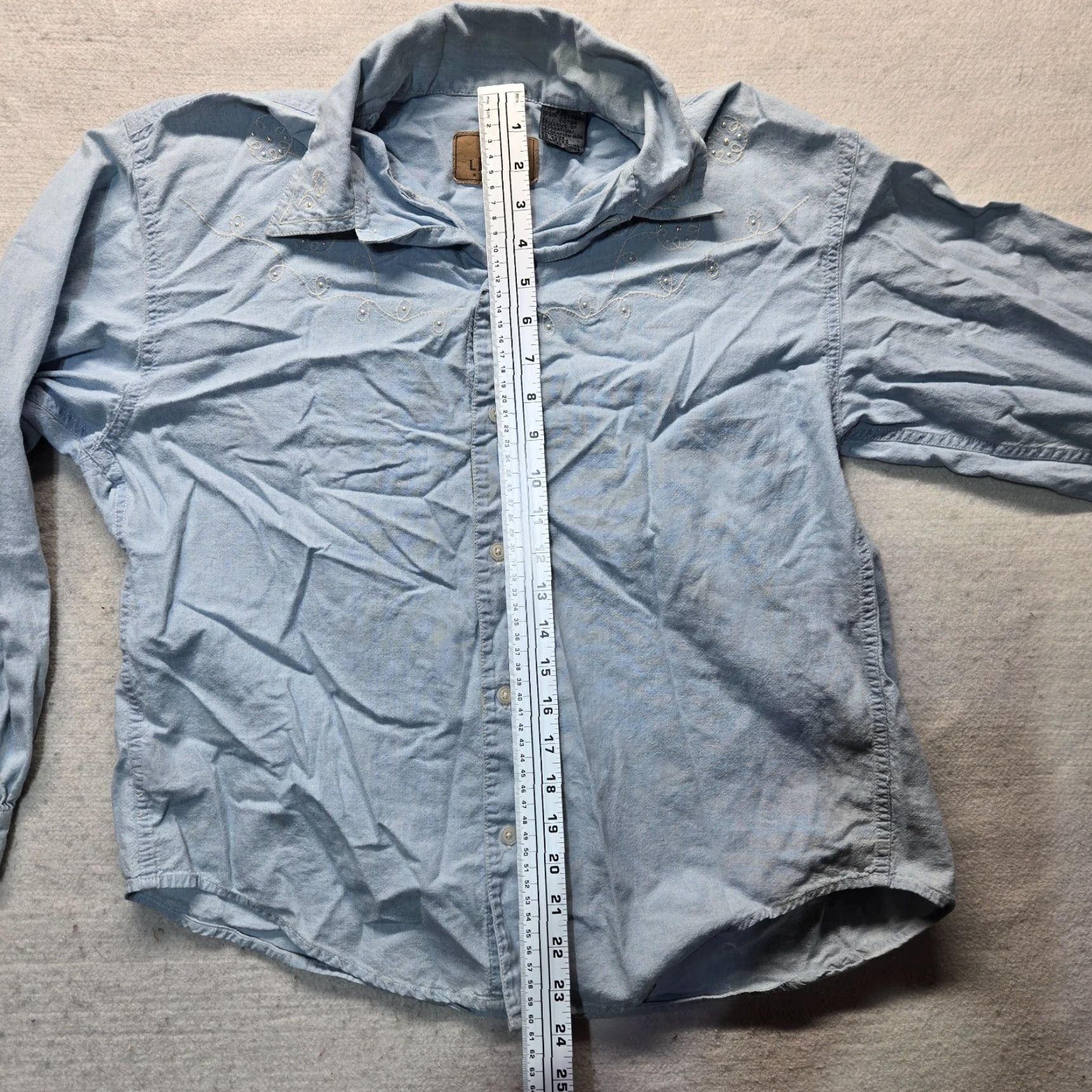 Liz Claiborne Liz Claiborne Lizwear Blue Gems Western Button-Up Shirt Adult Women M Blue Shirt Womens M Western Gem Lizwear Liz Claiborne Size M / US 6-8 / IT 42-44 - 5 Thumbnail