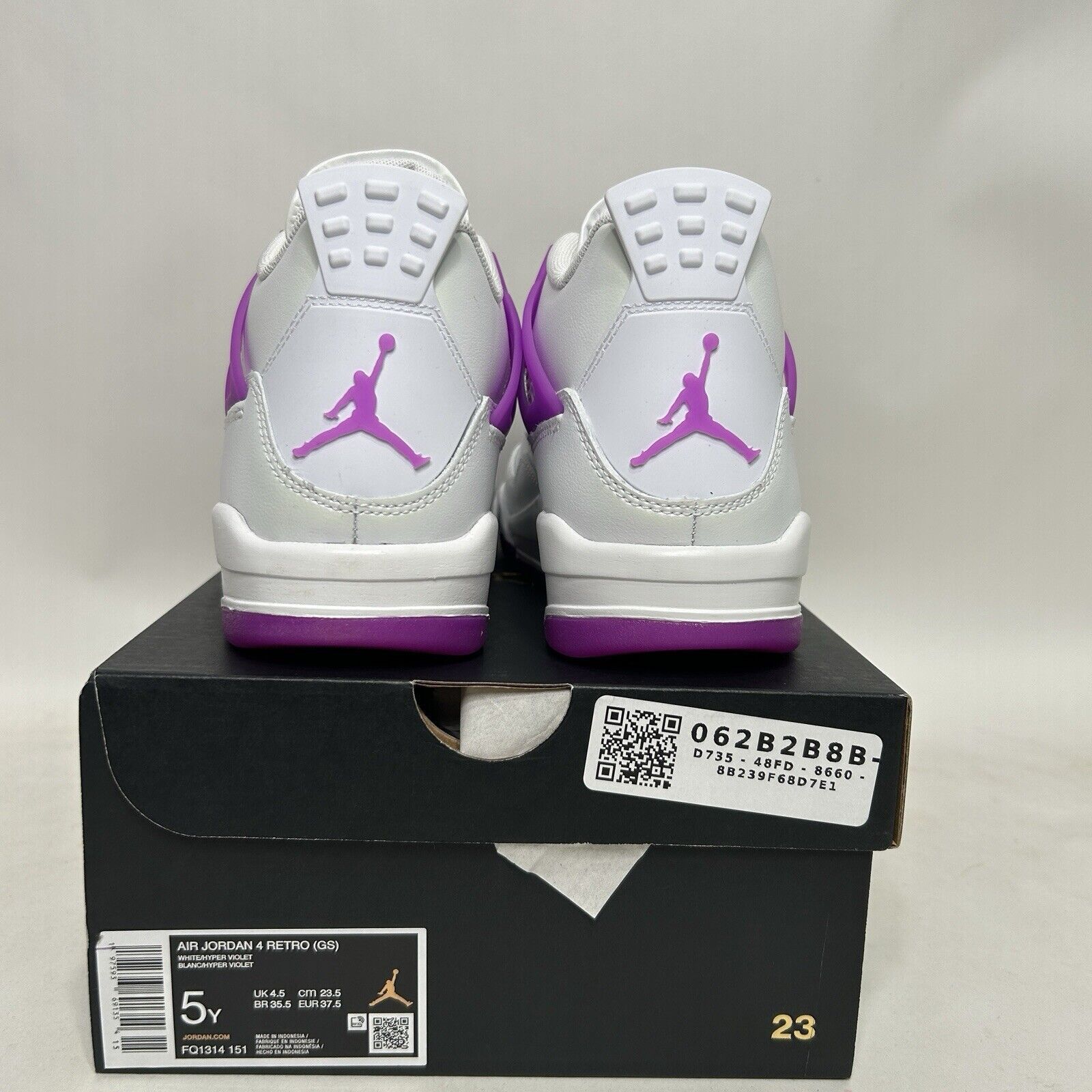 Nike Nike Shoes Air Jordan 4 Retro GS “Hyper Violet/Pink” 2024 Size US 6.5 / IT 36.5 - 4 Thumbnail