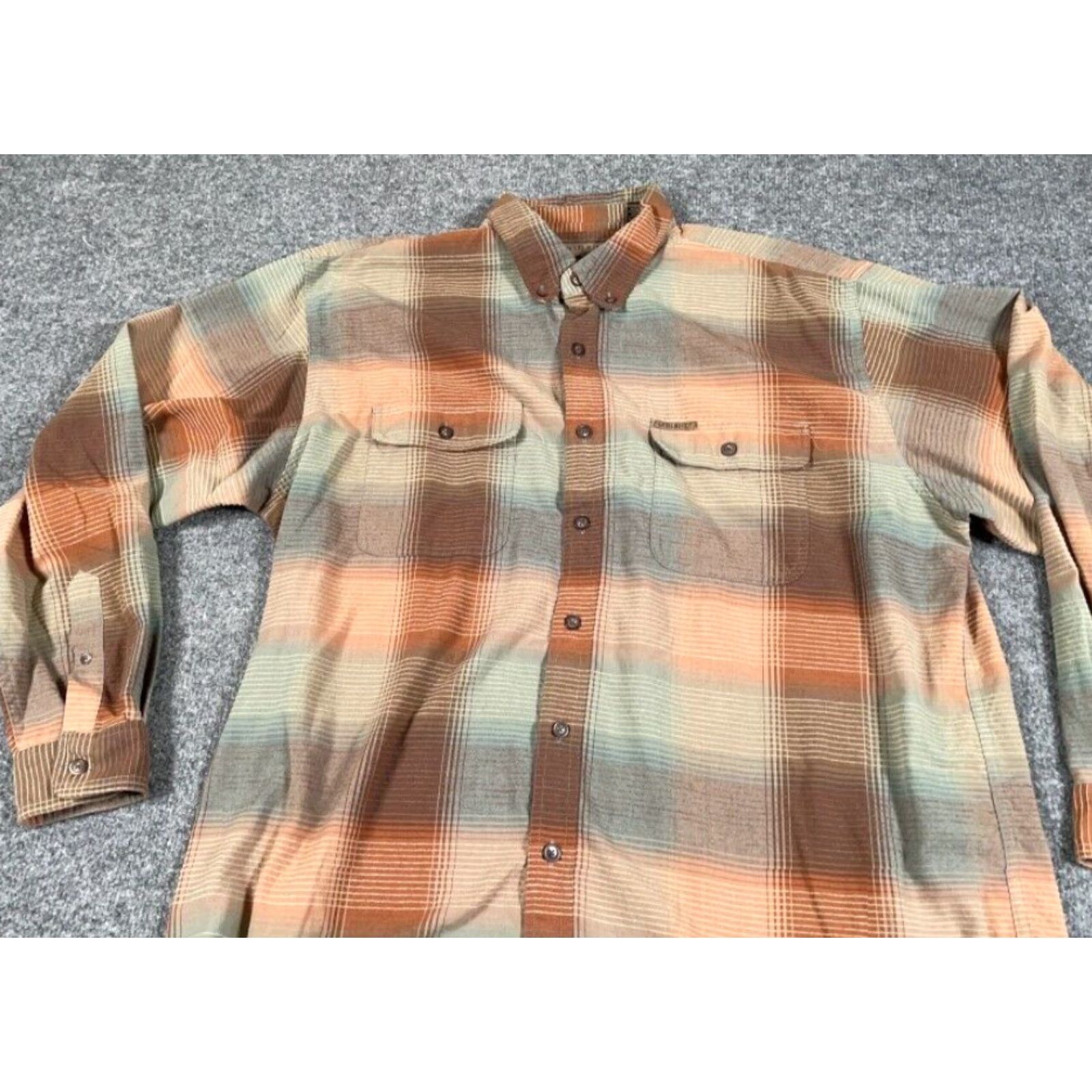 Vintage VTG Grunge Shadow Plaid Shirt Adult XL Textured Lightweight Viscose Outdoor Size US XL / EU 56 / 4 - 7 Thumbnail