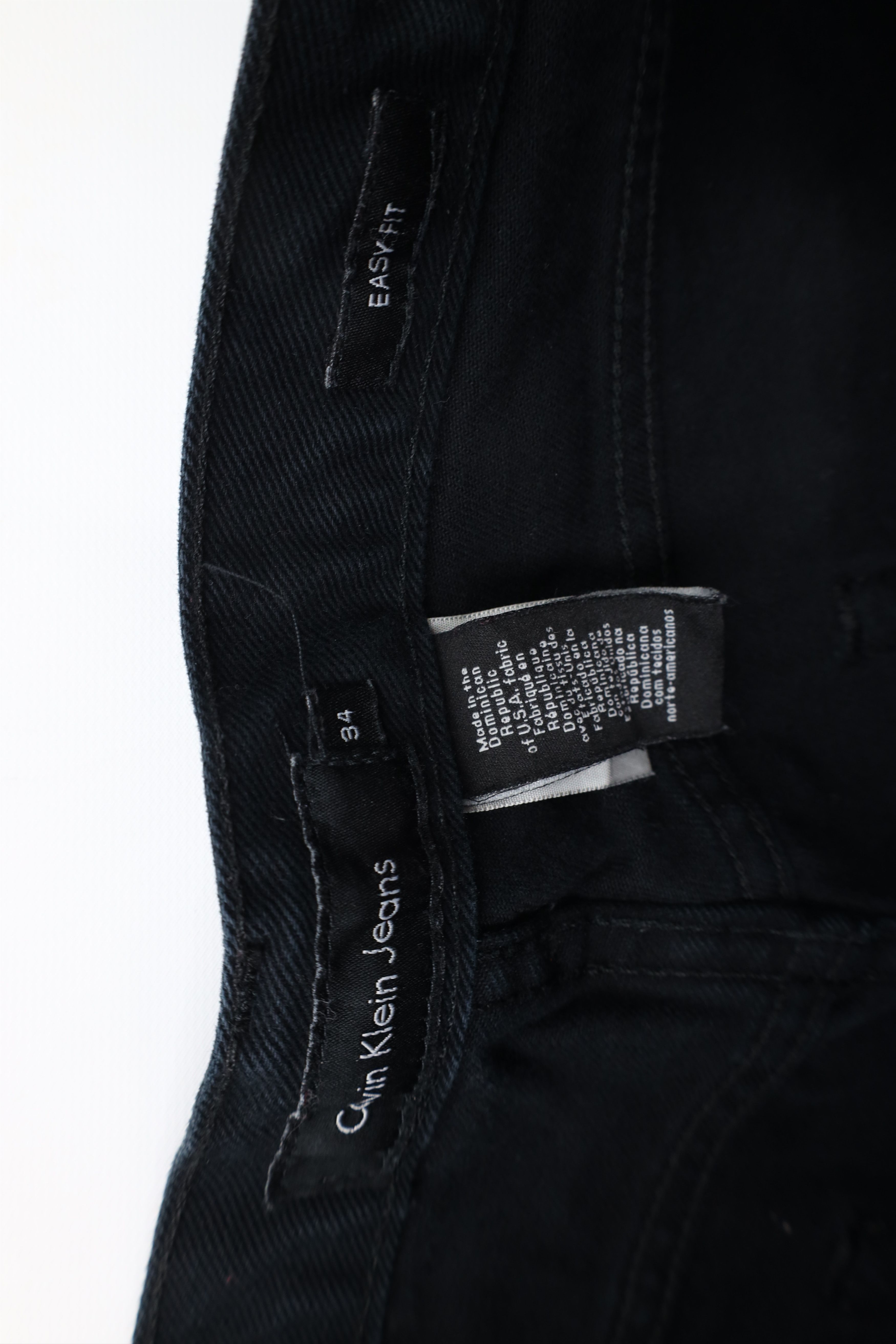 Calvin Klein × Vintage Vintage 90s Calvin Klein Spell Relaxed Fit Denim Jeans Black Size US 34 / EU 50 - 9 Thumbnail