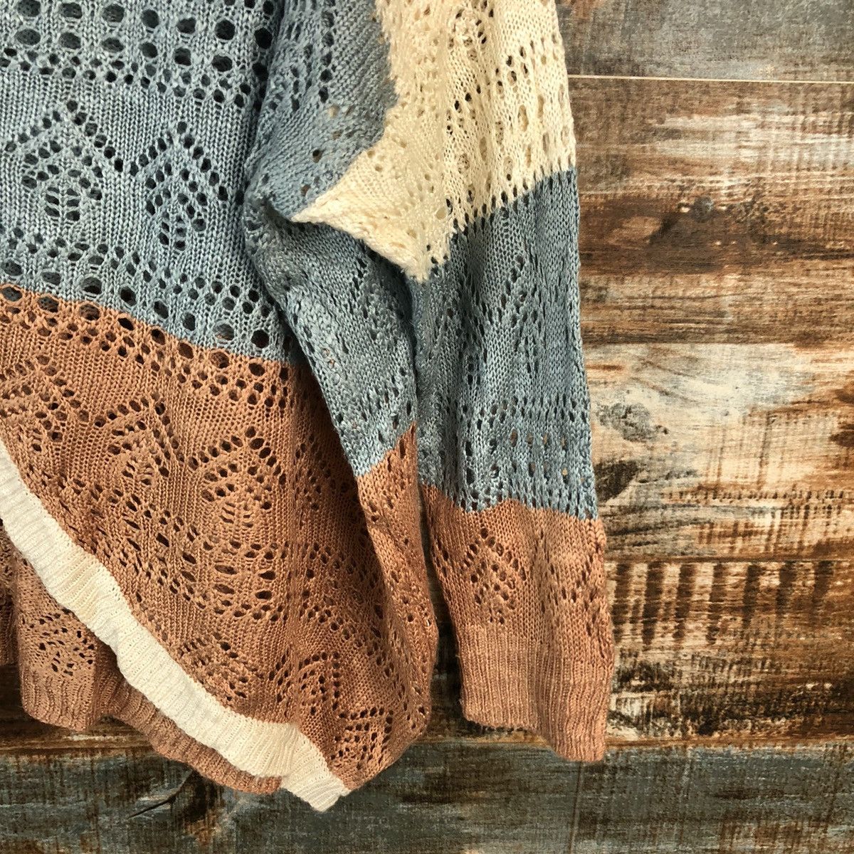 Japanese Brand Japan vintage crochet meshnet Cardigan Knitwear #A1486 Size M / US 6-8 / IT 42-44 - 8 Thumbnail