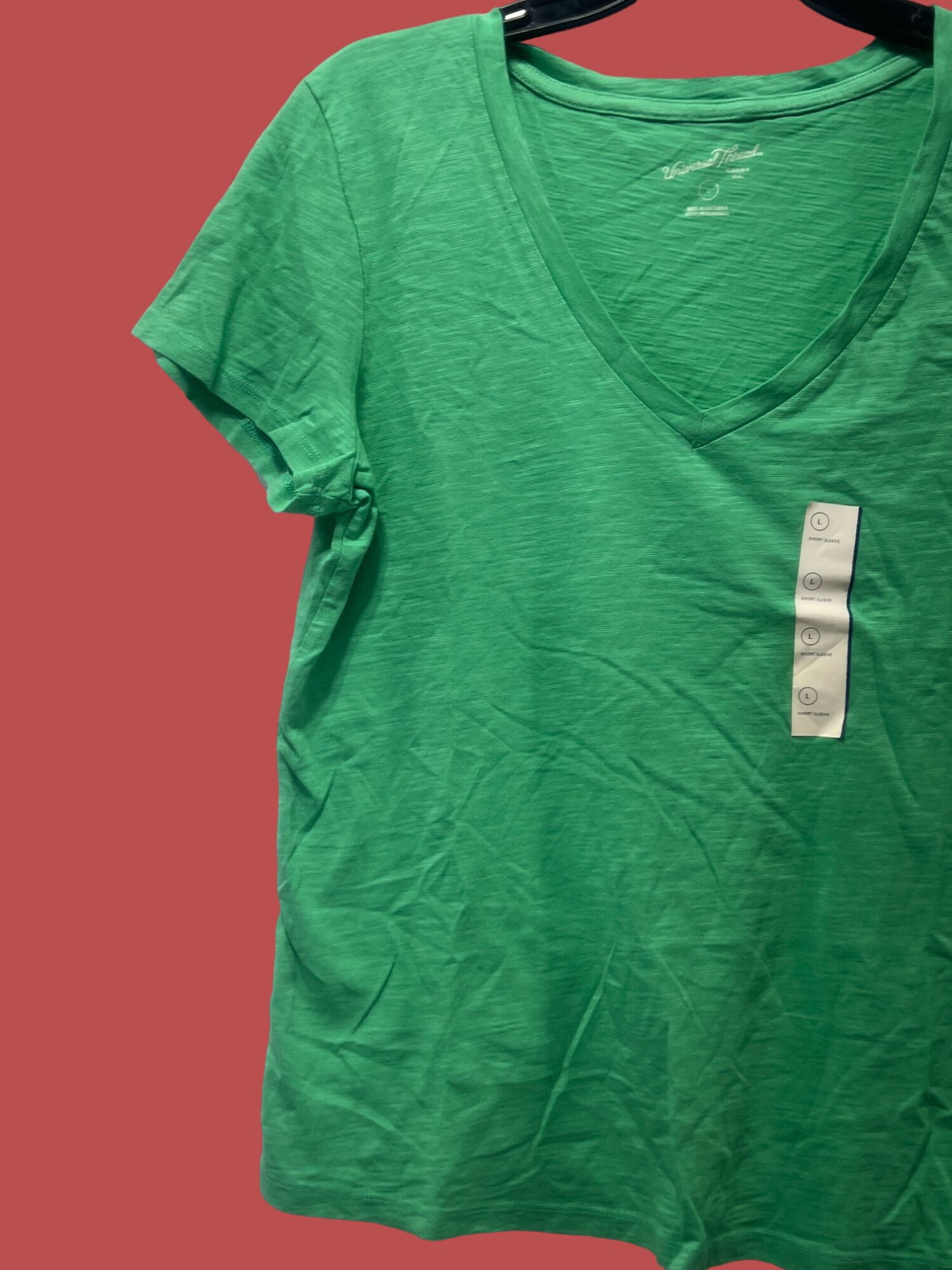 Other Universal Thread - Women's Fitted V-Neck Short Sleeve T-Shir Size L / US 10 / IT 46 - 12 Thumbnail