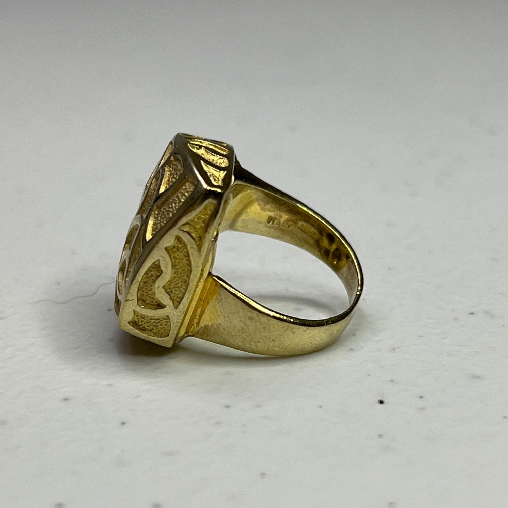 Designer Silver Vermeil Statement Ring Size 6 1/4 925 Italy Bold Mode Size ONE SIZE - 8 Thumbnail