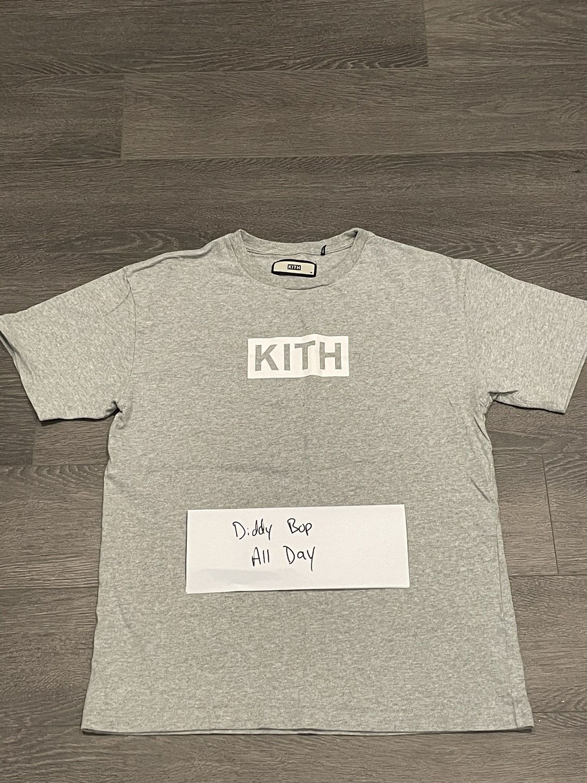 Kith Kith Classic Logo Box Logo Tee Grey Size M Used | Grailed 
