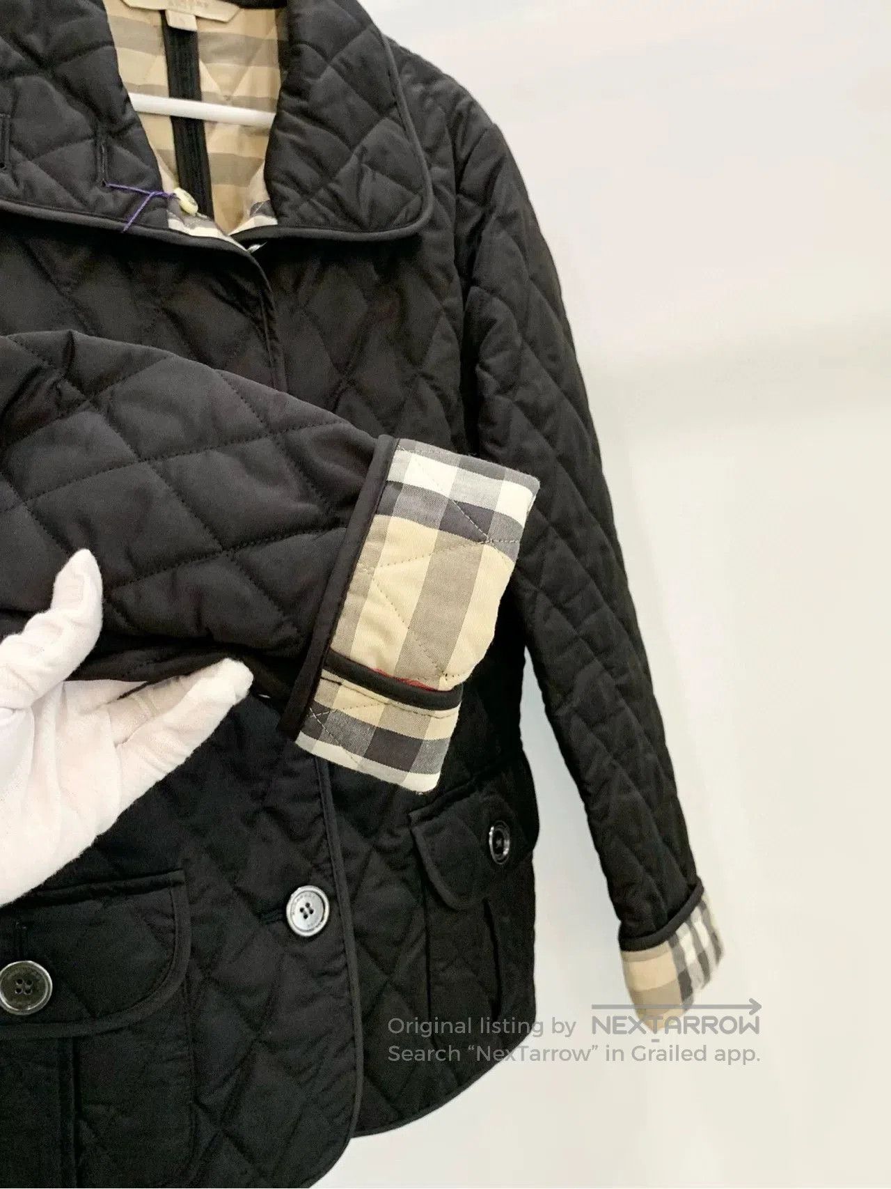 Burberry Burberry Black Diamond-Quilted Jacket. Size S / US 4 / IT 40 - 4 Thumbnail