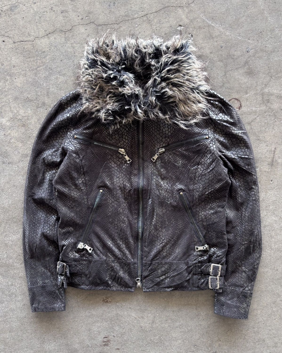 ジャケット・アウター Buffalobobs rare fur python jkt BuffaloBobs