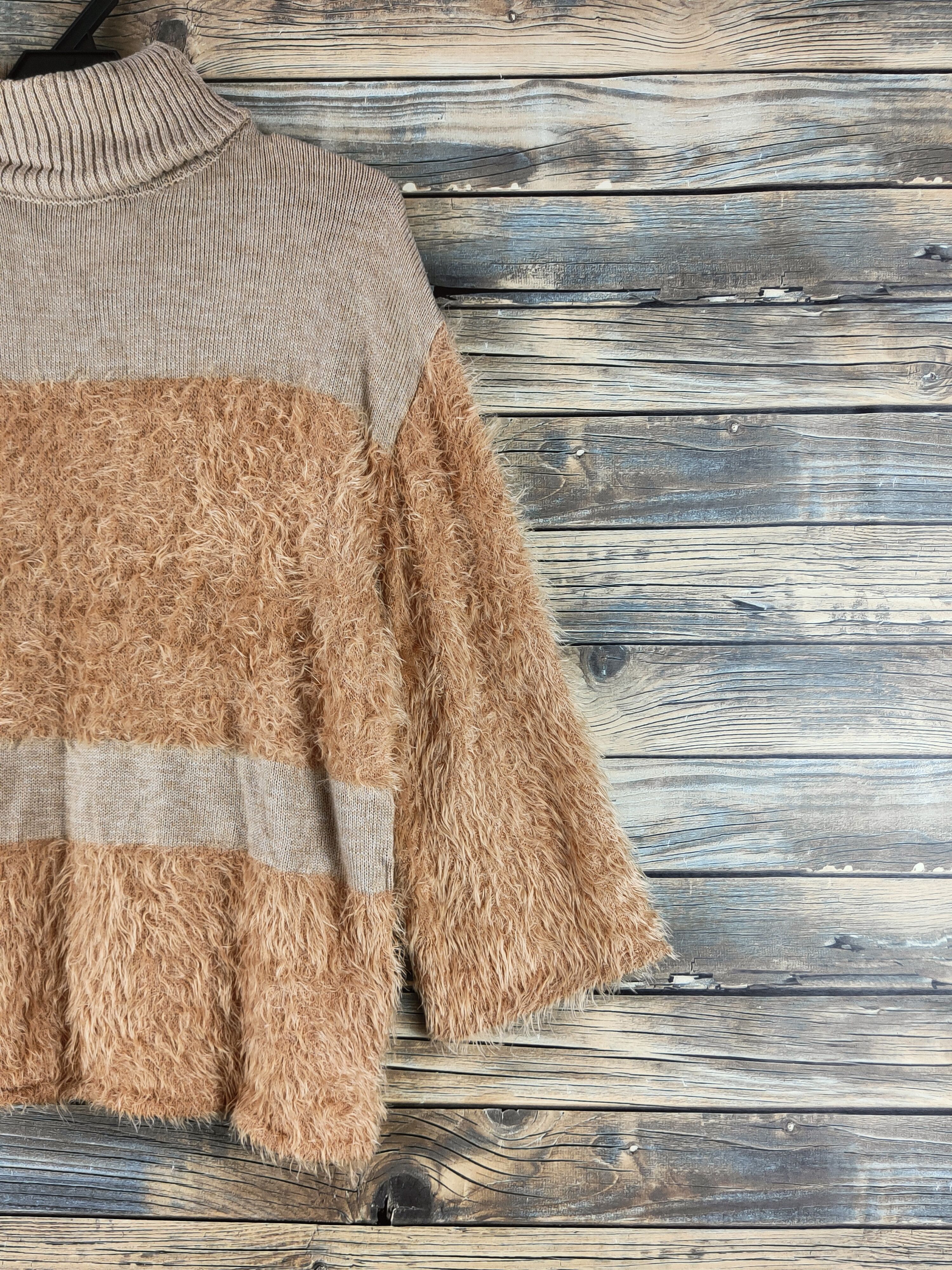 DL Bou Jeloud Beige Fur Mohair Knitwear #46-446