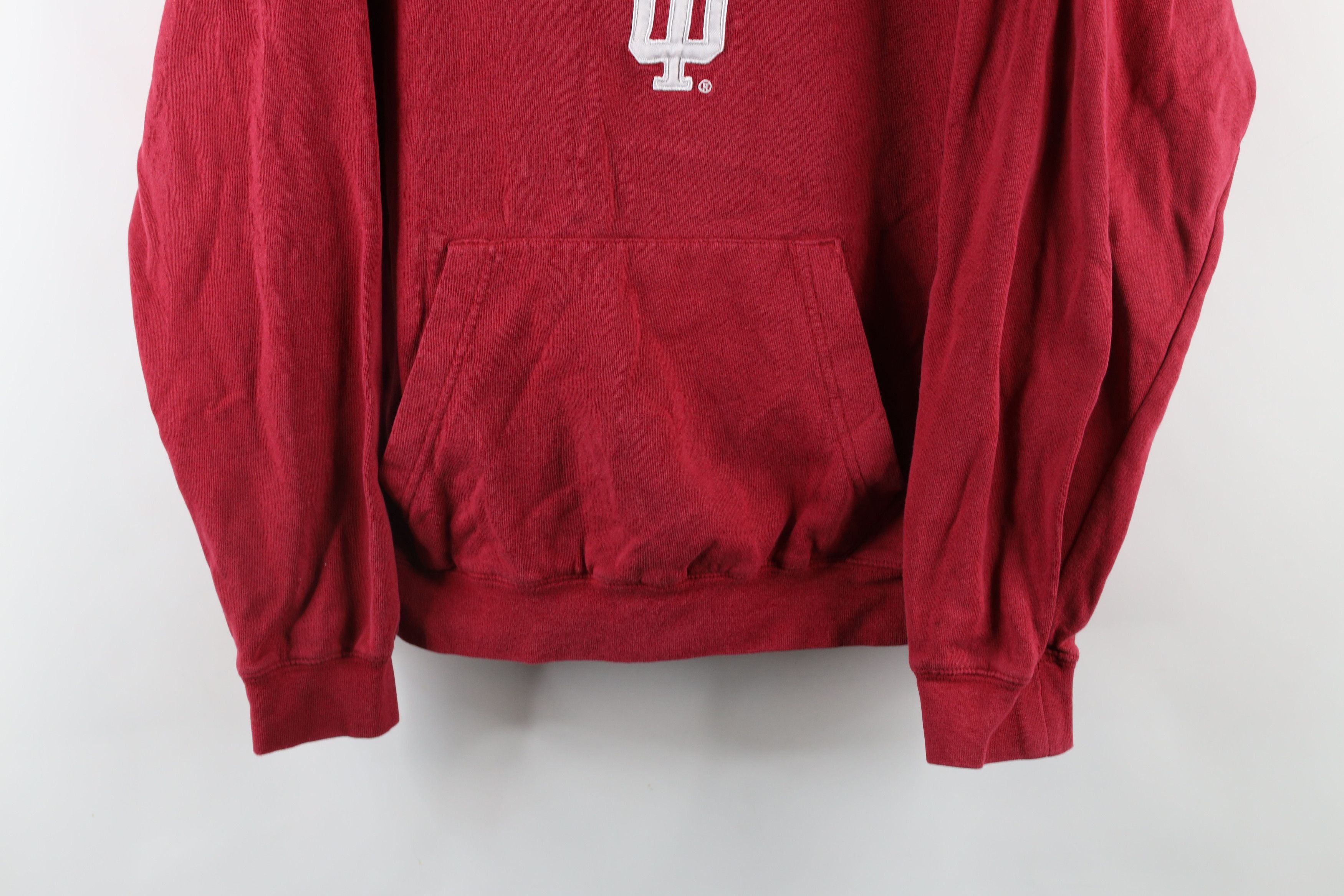 Vintage Vintage 90s Spell Out Indiana University Hoodie Sweatshirt Size US L / EU 52-54 / 3 - 3 Thumbnail